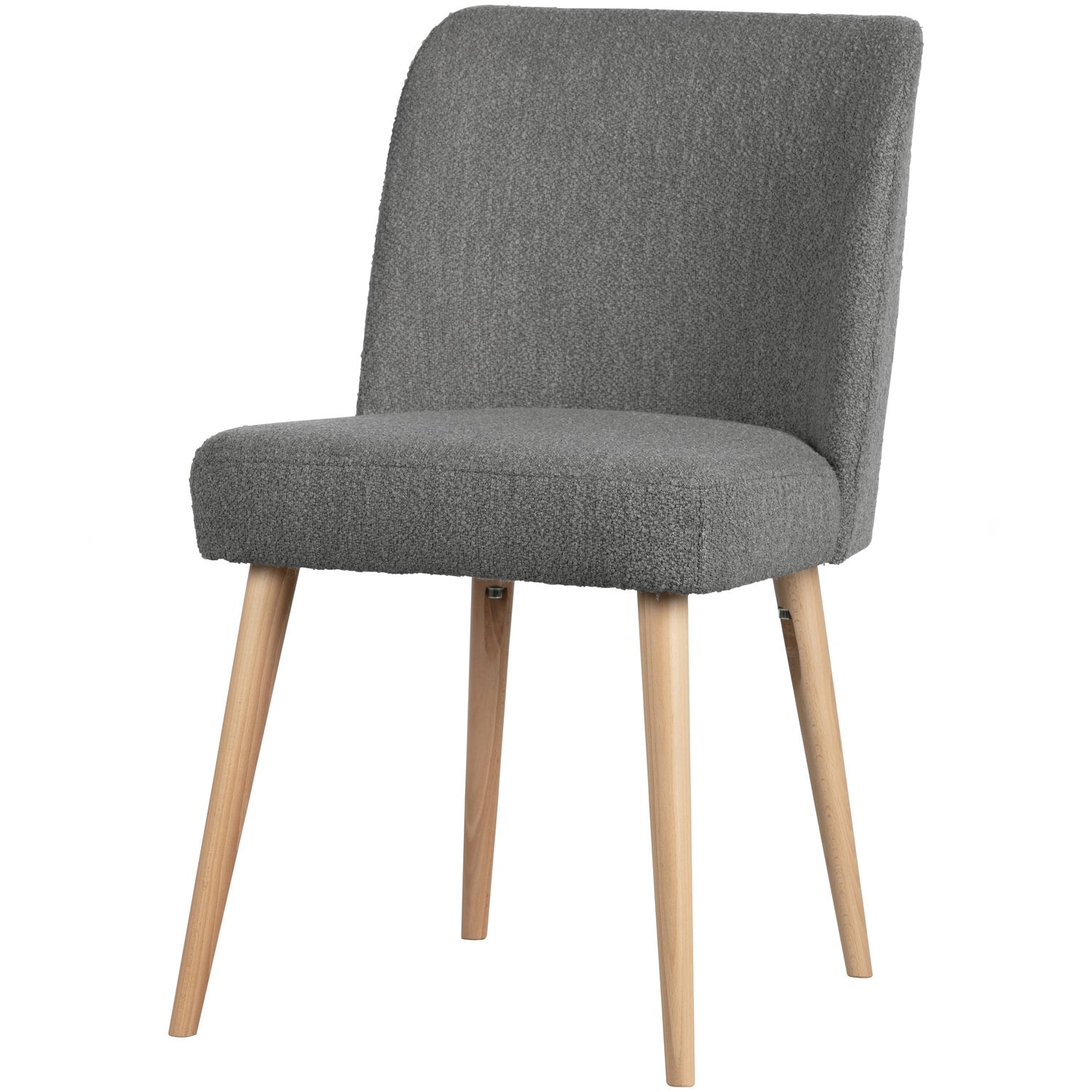 FORCE ESSZIMMERSTUHL BOUCLE STAHL GRAU
