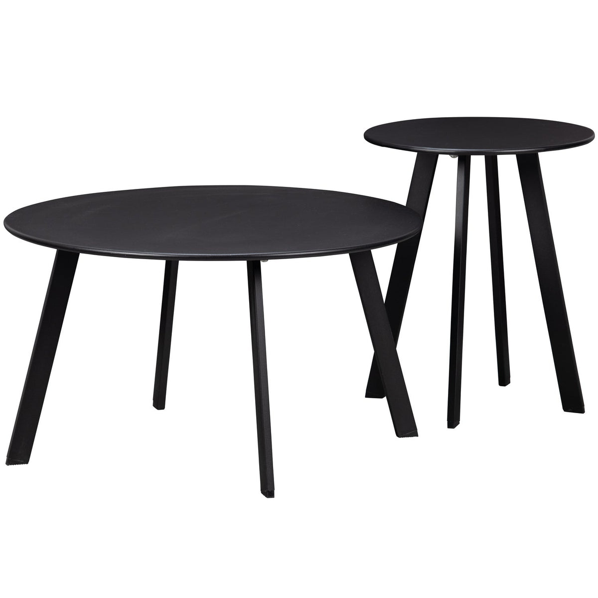 FER GARTEN BEISTELLTISCH O70 CM METALL SCHWARZ