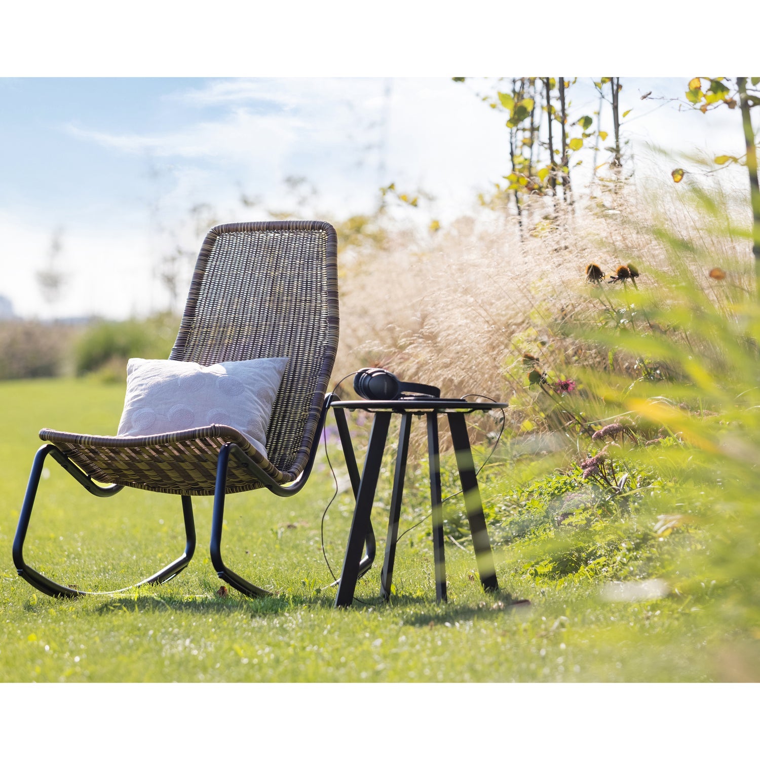 FER BEISTELLTISCH GARTEN METALL SCHWARZ O40CM