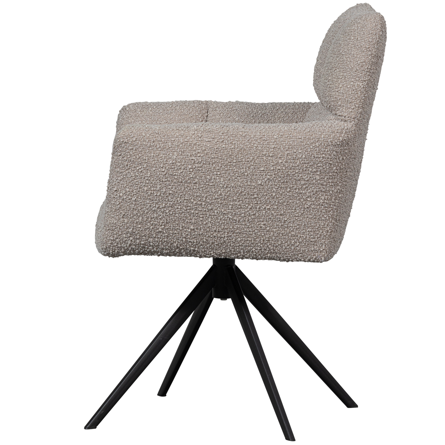 VINNY DREHBARE ESSZIMMERSTUHL MIT ARMLEHNEN BOUCLE SAND