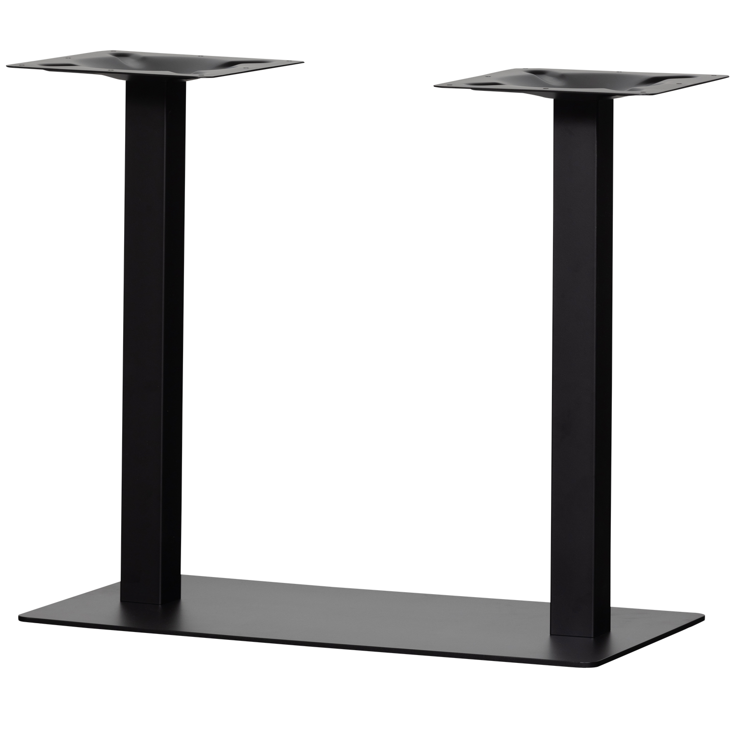 BISTRO DOPPELTER VIERKANTROHRFUSS METALL SCHWARZ 72x80x40CM