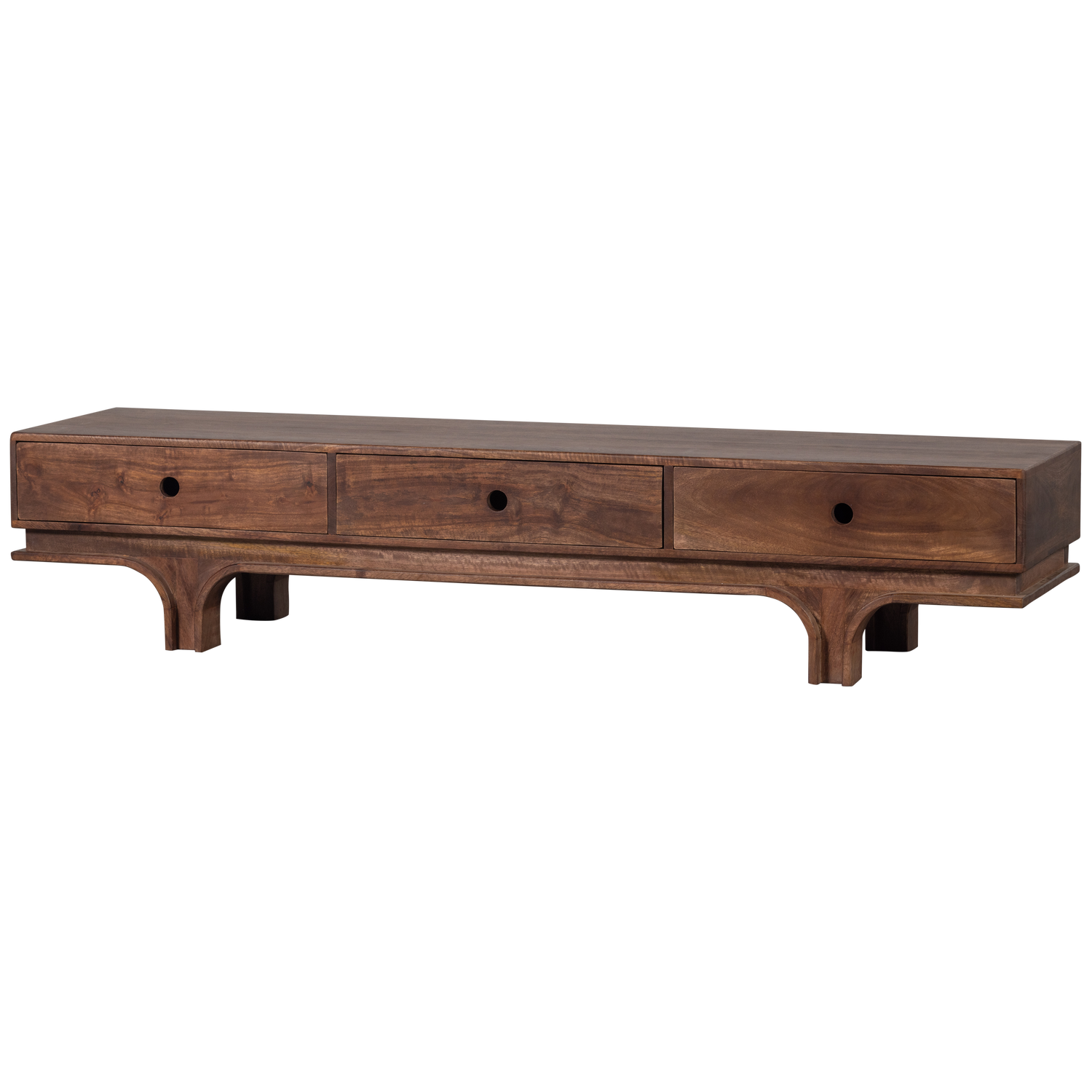 STAES TV-SCHRANK 3 SCHUBLADEN MANGO HOLZ NUSSBAUM