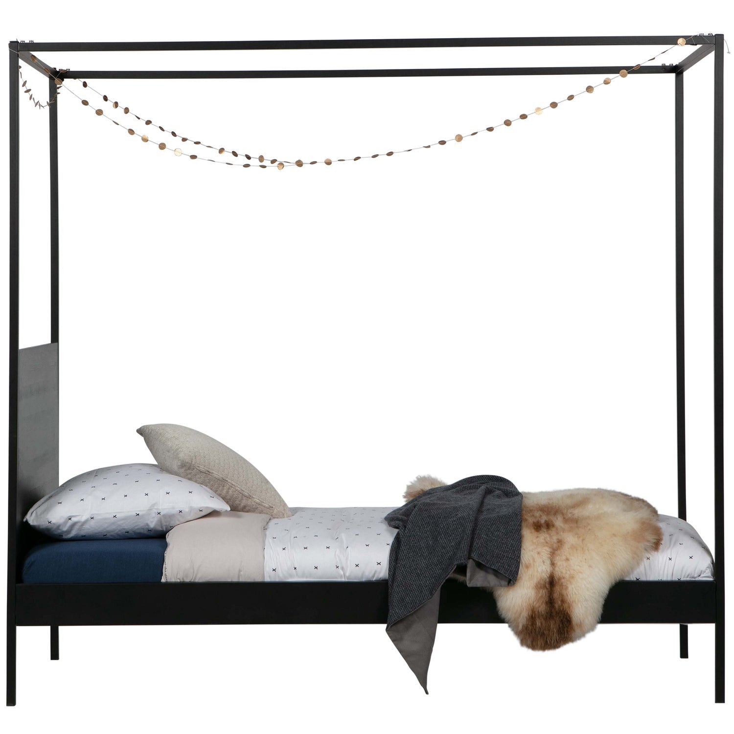 DANI BETT METALL SCHWARZ 90x200 CM