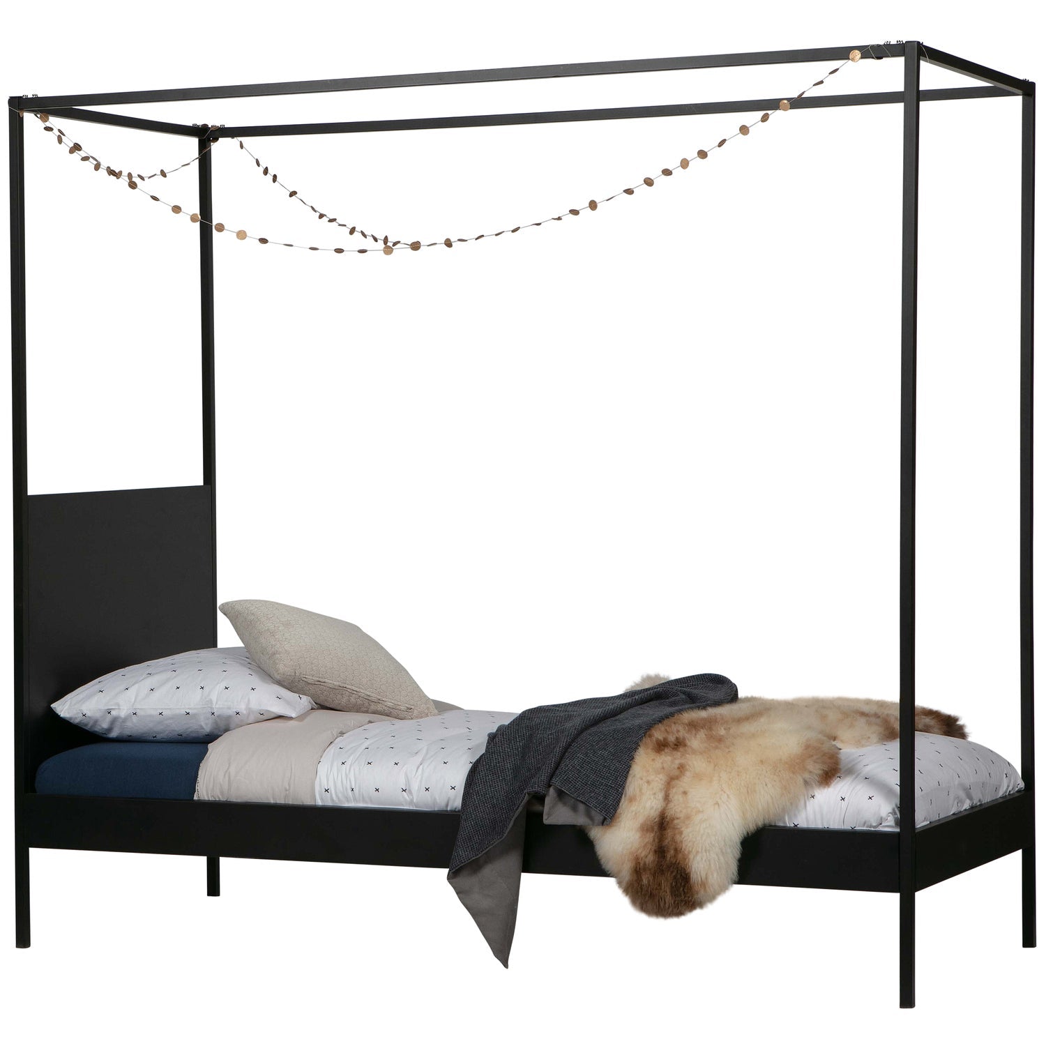 DANI BETT METALL SCHWARZ 90x200 CM