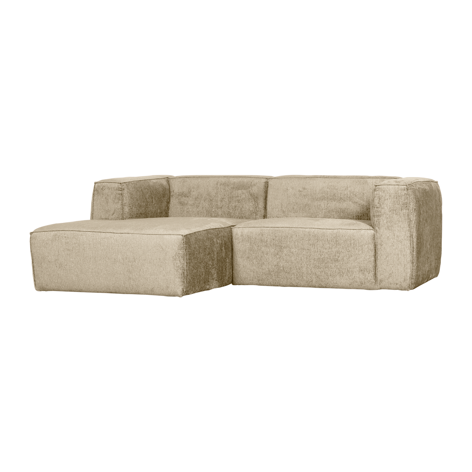 BEAN CHAISE LONGUE SOFA LINKS STRUKTUR VELVET BUTTERMILK
