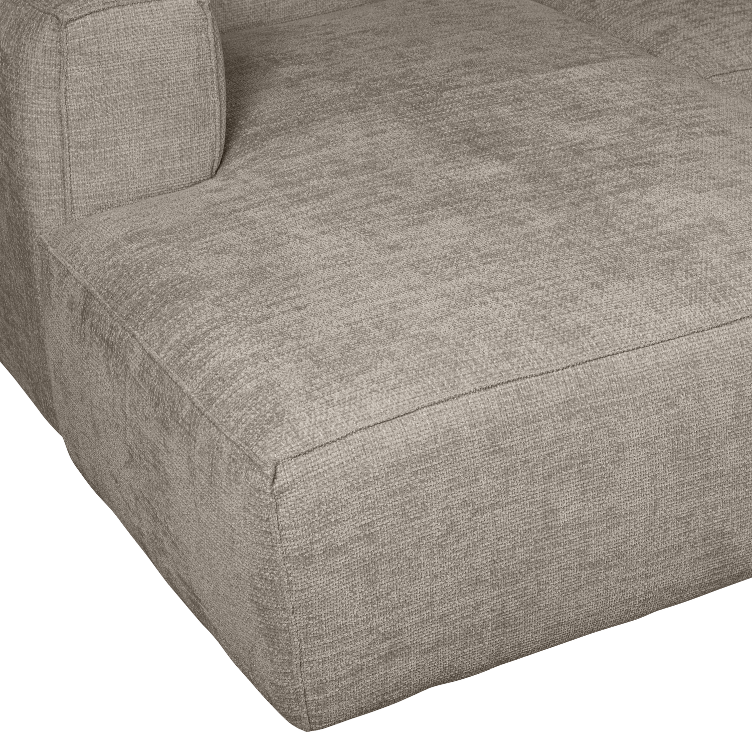 BEAN CHAISE LONGUE LINKS SCHWER MELANGE TRAVERTIN