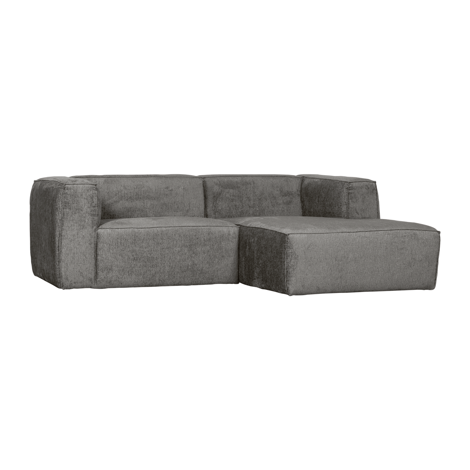BEAN CHAISE LONGUE SOFA RECHTS STRUKTUR VELVET CLOUD SKY