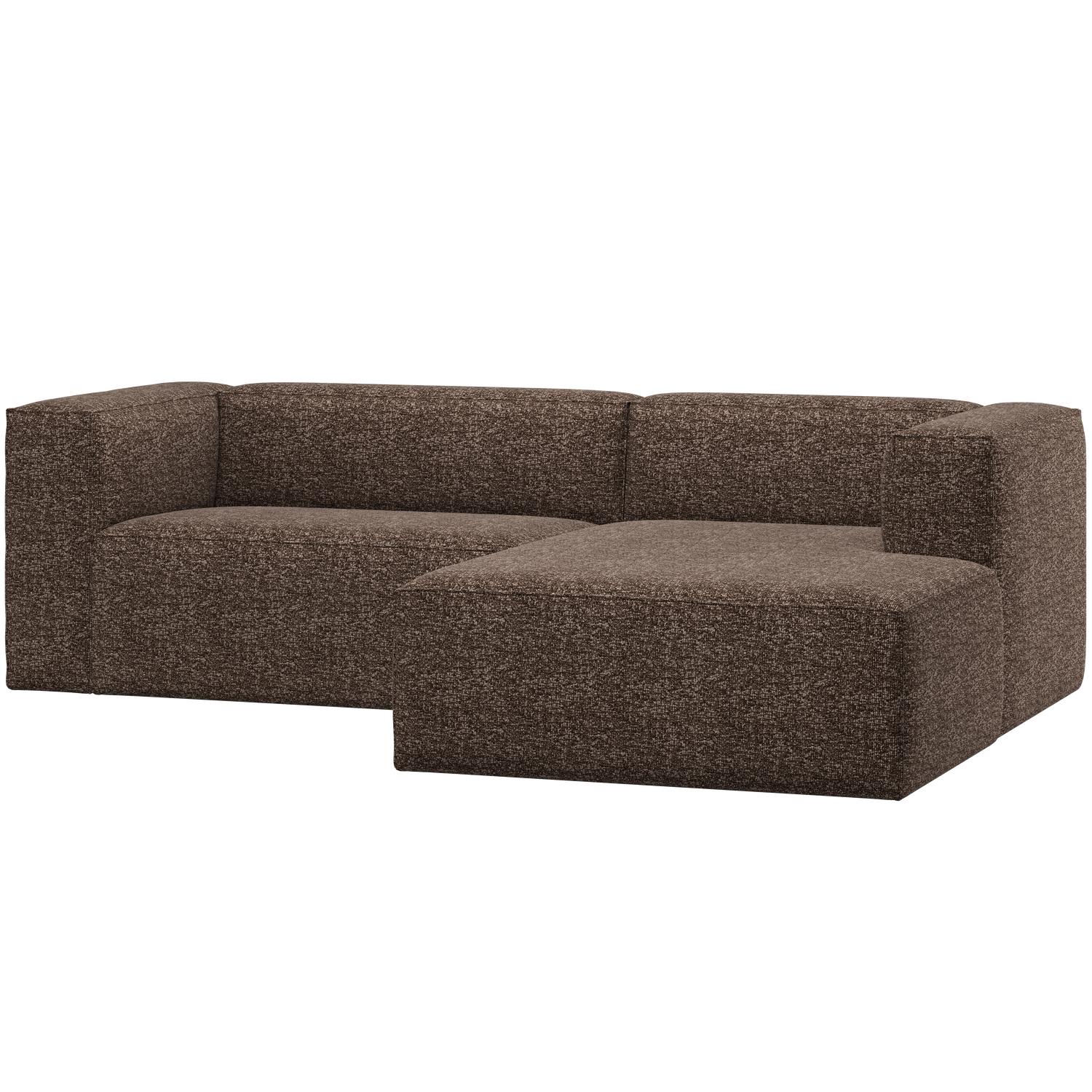 BEAN CHAISE LONGUE SOFA RECHTS BRAUN MELANGE
