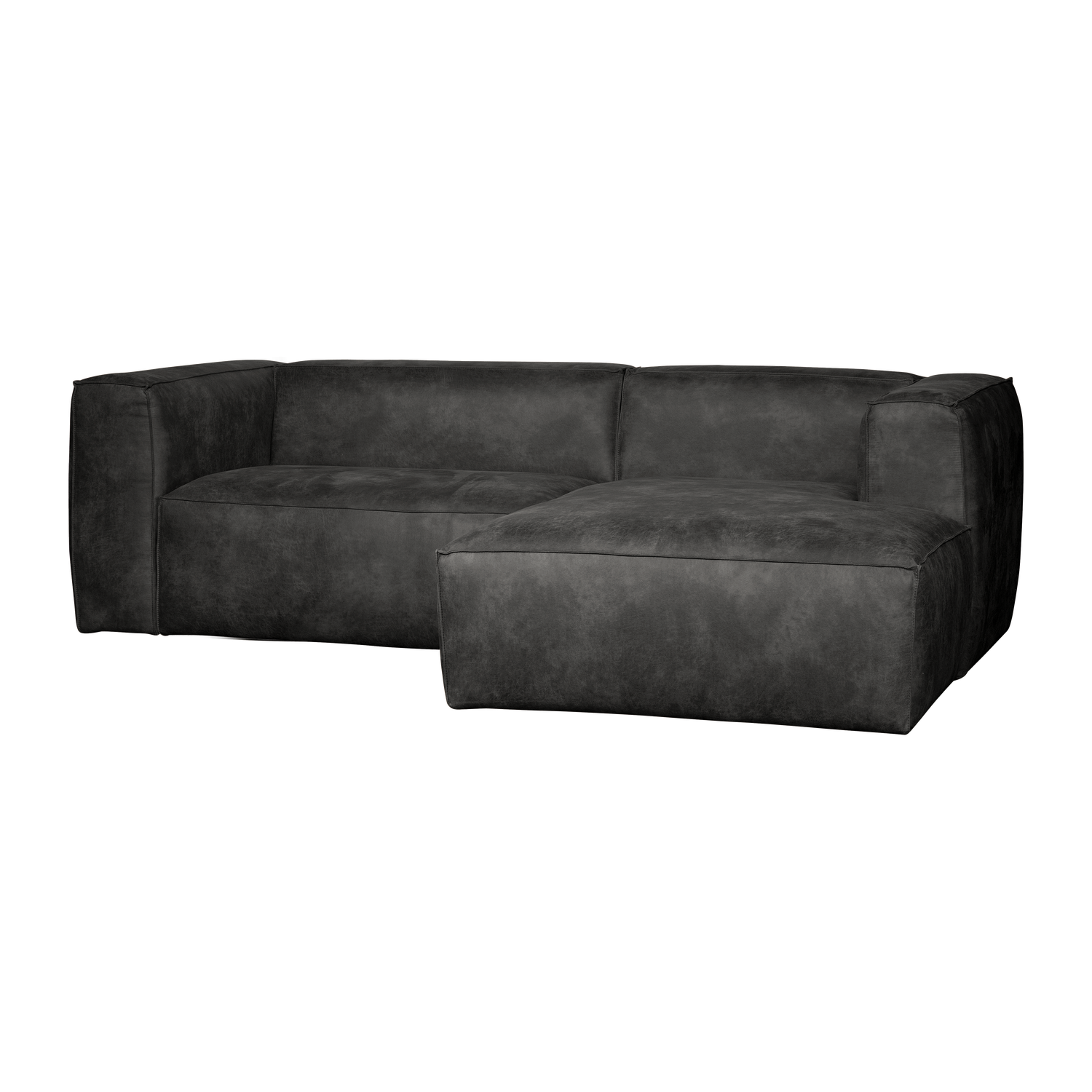 BEAN CHAISE LONGUE SOFA RECHTS ECOLEDER SCHWARZ