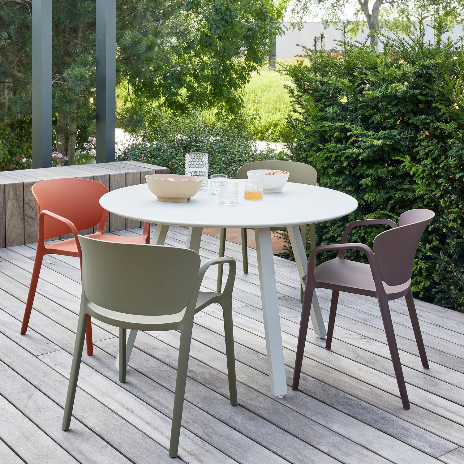 AUKE GARTEN TISCH ALUMINIUM MIST 75xO120CM