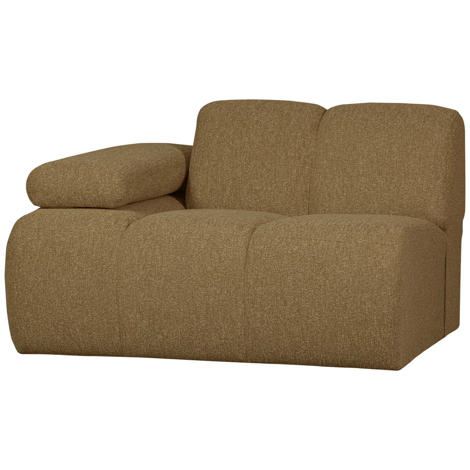 MOJO 1-SITZER MIT ARM LINKS BOUCLE GELB/BRAUN MELIERT