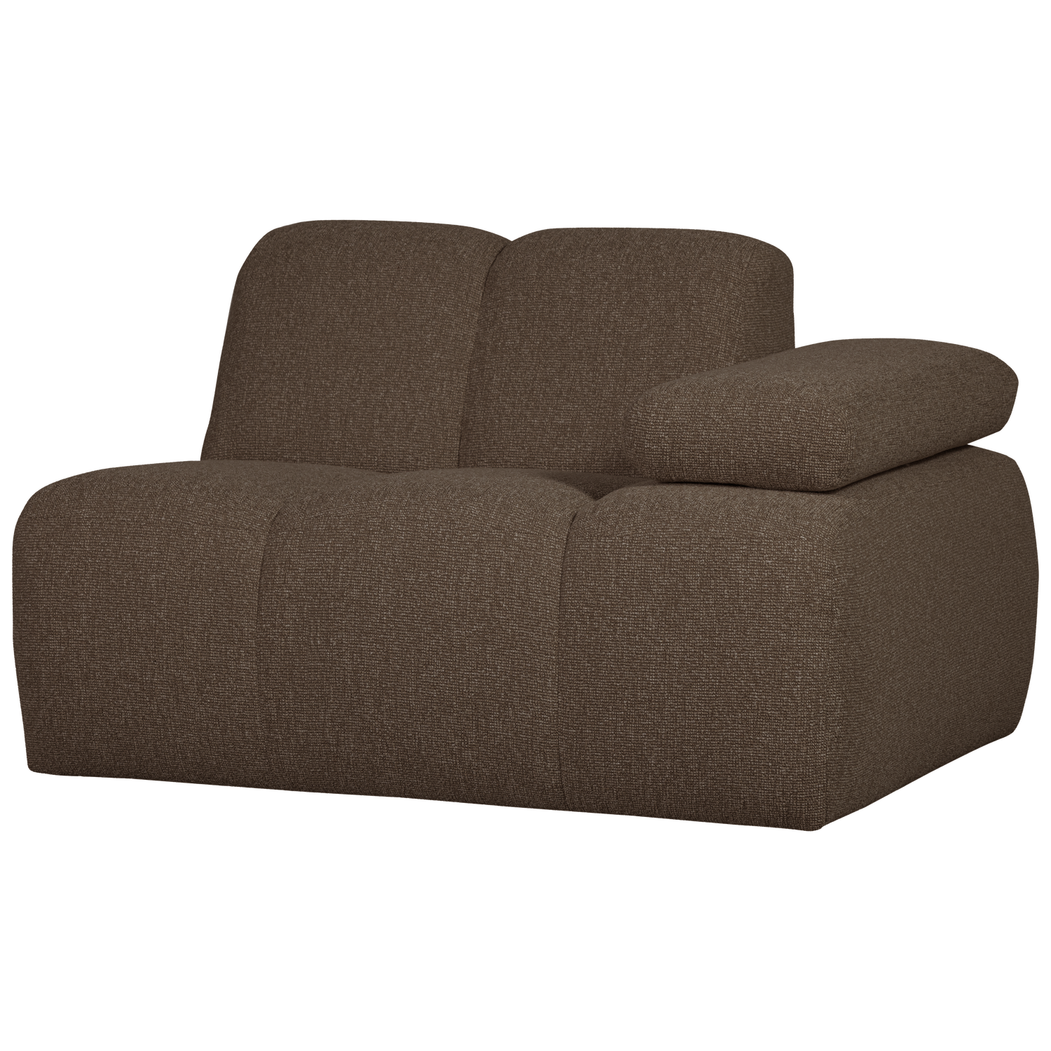 MOJO 1-SITZER MIT ARM RECHTS BOUCLE BRAUN MELIERT