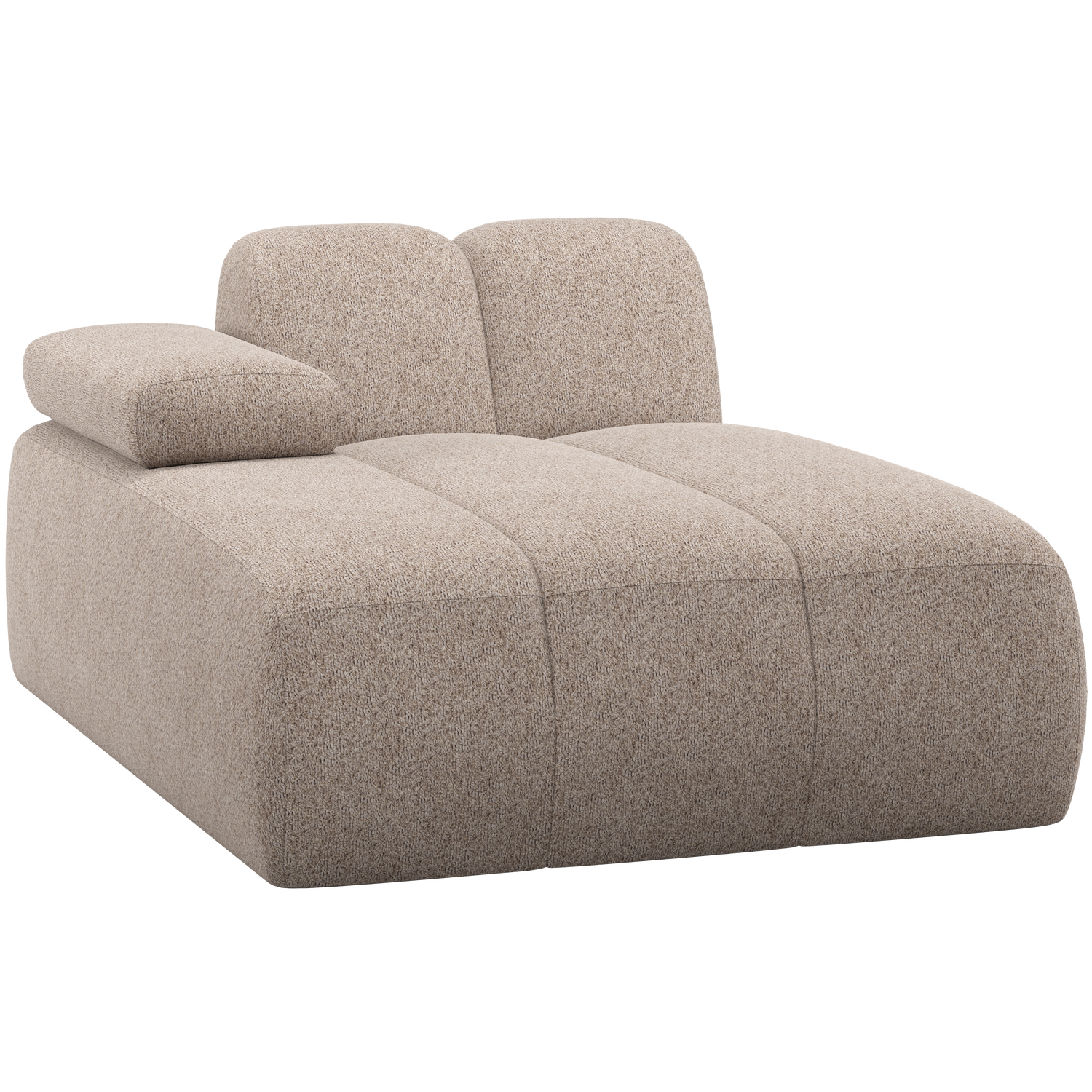MOJO CHAISE LONGUE ELEMENT LINKS WOLLE DUNKELSAND