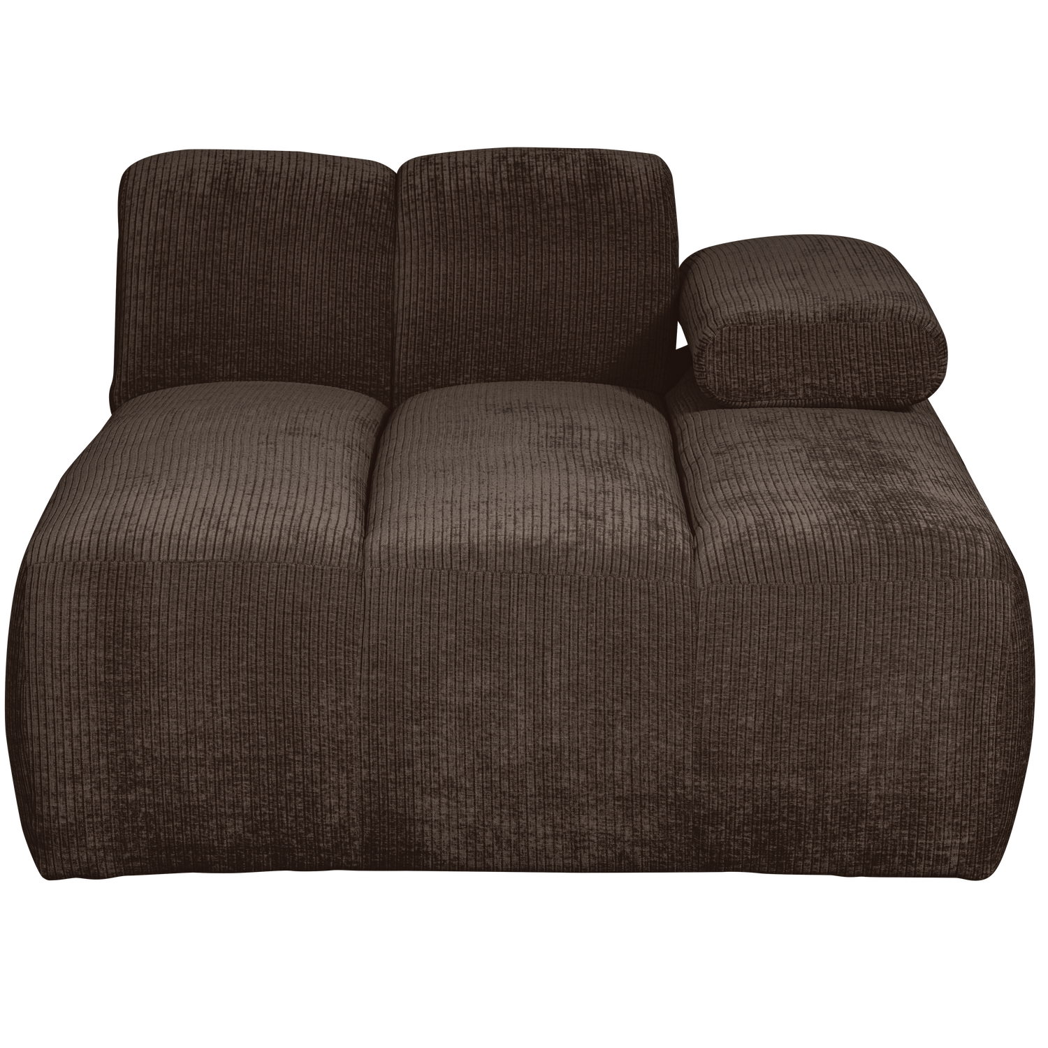 MOJO CHAISELONGUE ELEMENT RECHTS GERIPPTER WEBSTOFF BRAUN