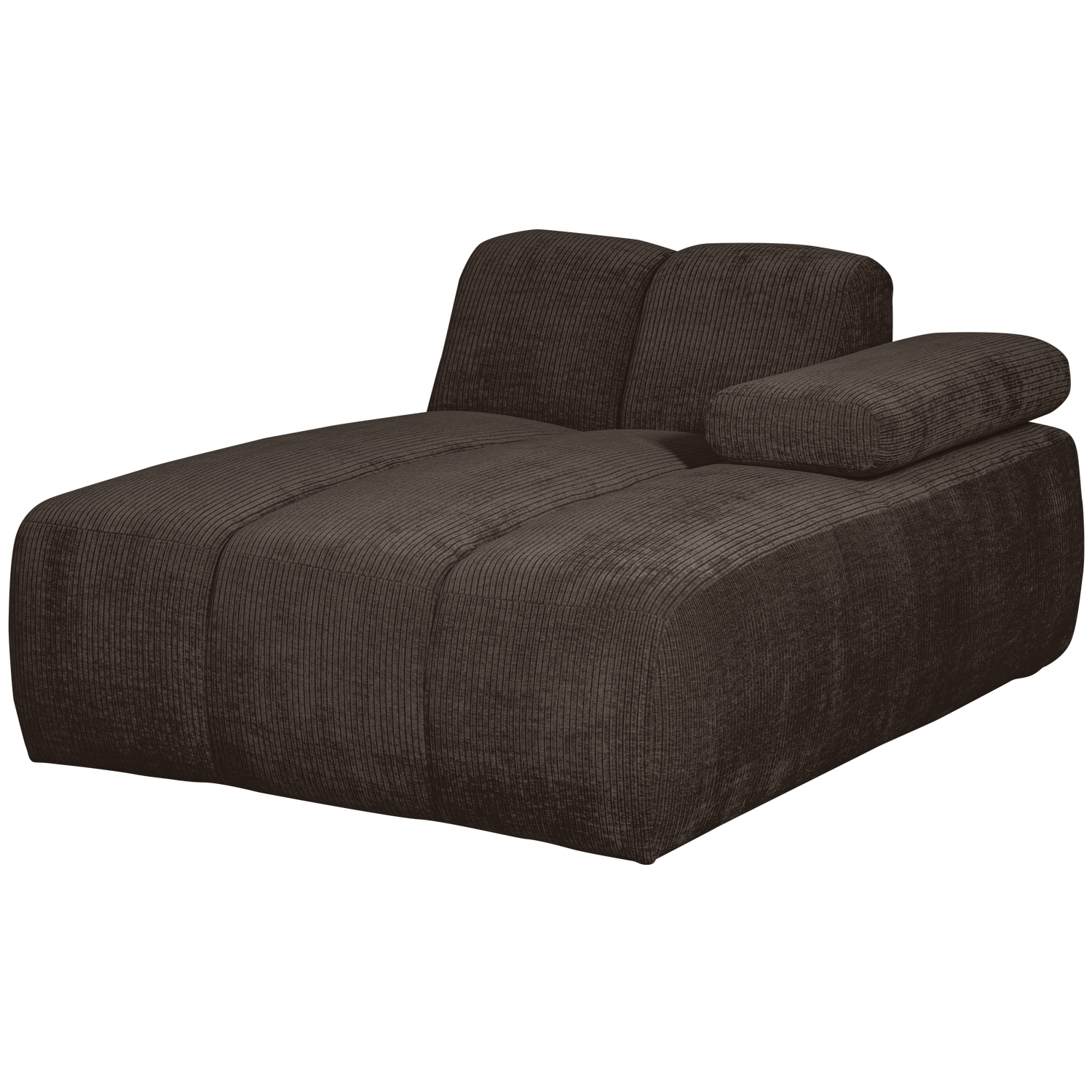 MOJO CHAISELONGUE ELEMENT RECHTS GERIPPTER WEBSTOFF BRAUN