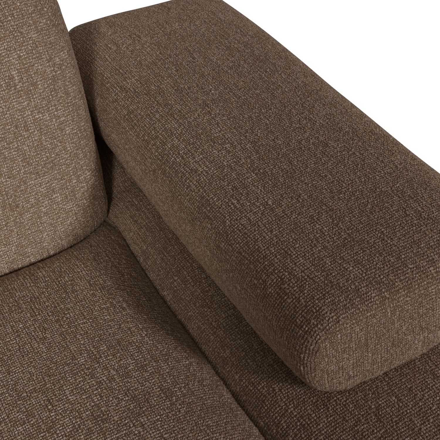 MOJO CHAISELONGUE ELEMENT RECHTS BOUCLE BRAUN MELIERT