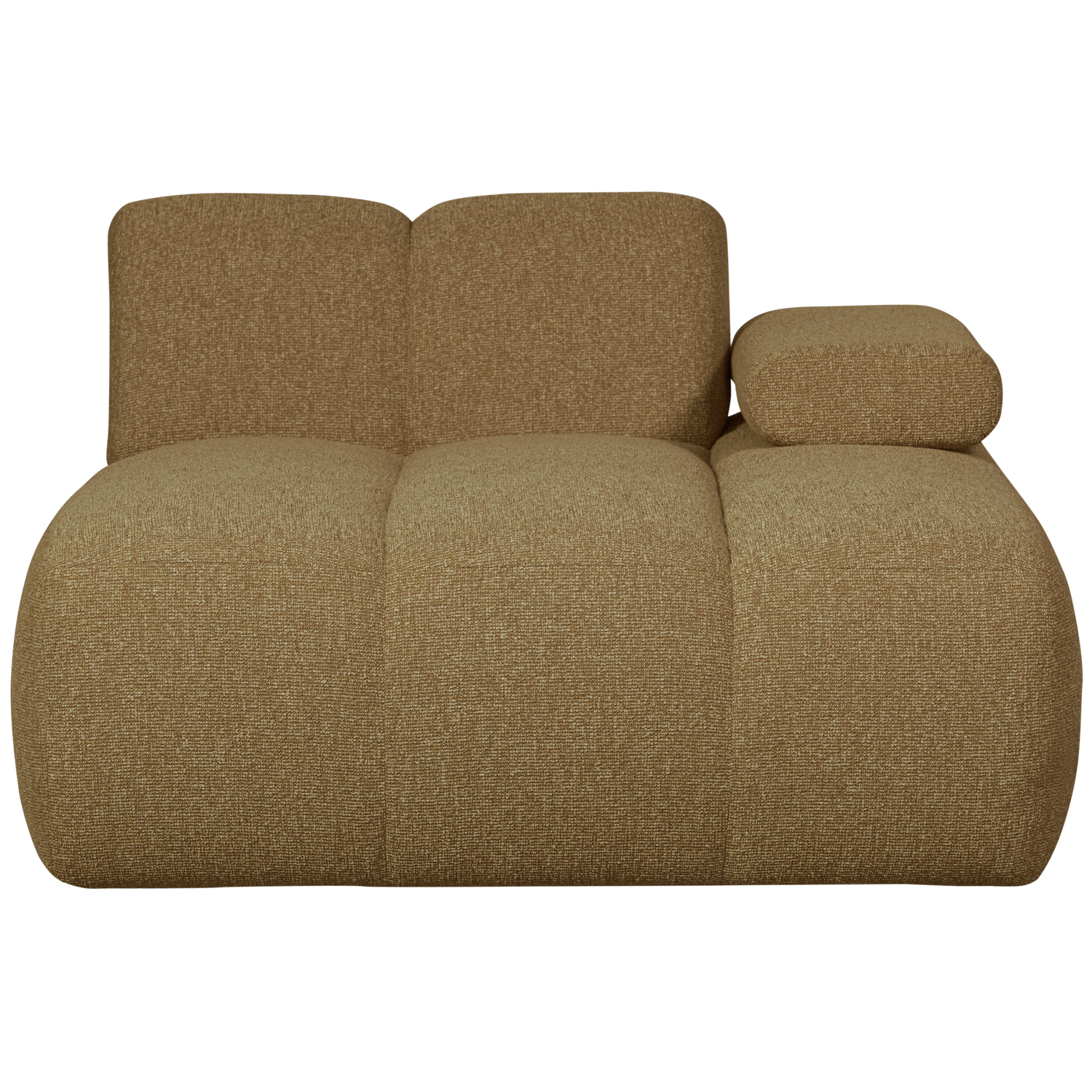 MOJO CHAISELONGUE ELEMENT RECHTS BOUCLE GELB/BRAUN MELIERT