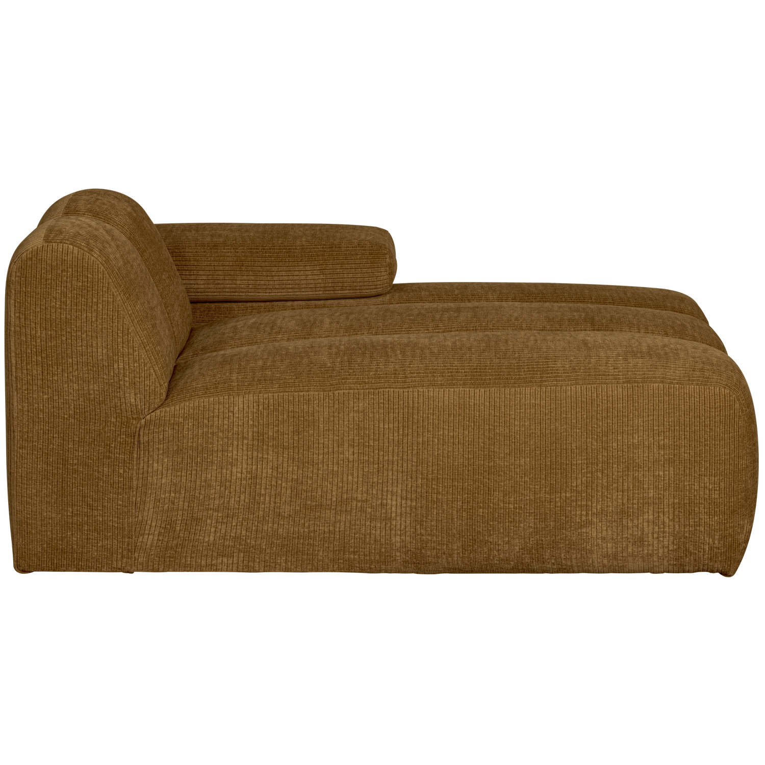 MOJO CHAISELONGUE RECHTS GERIPPTER WEBSTOFF HONIGGELB