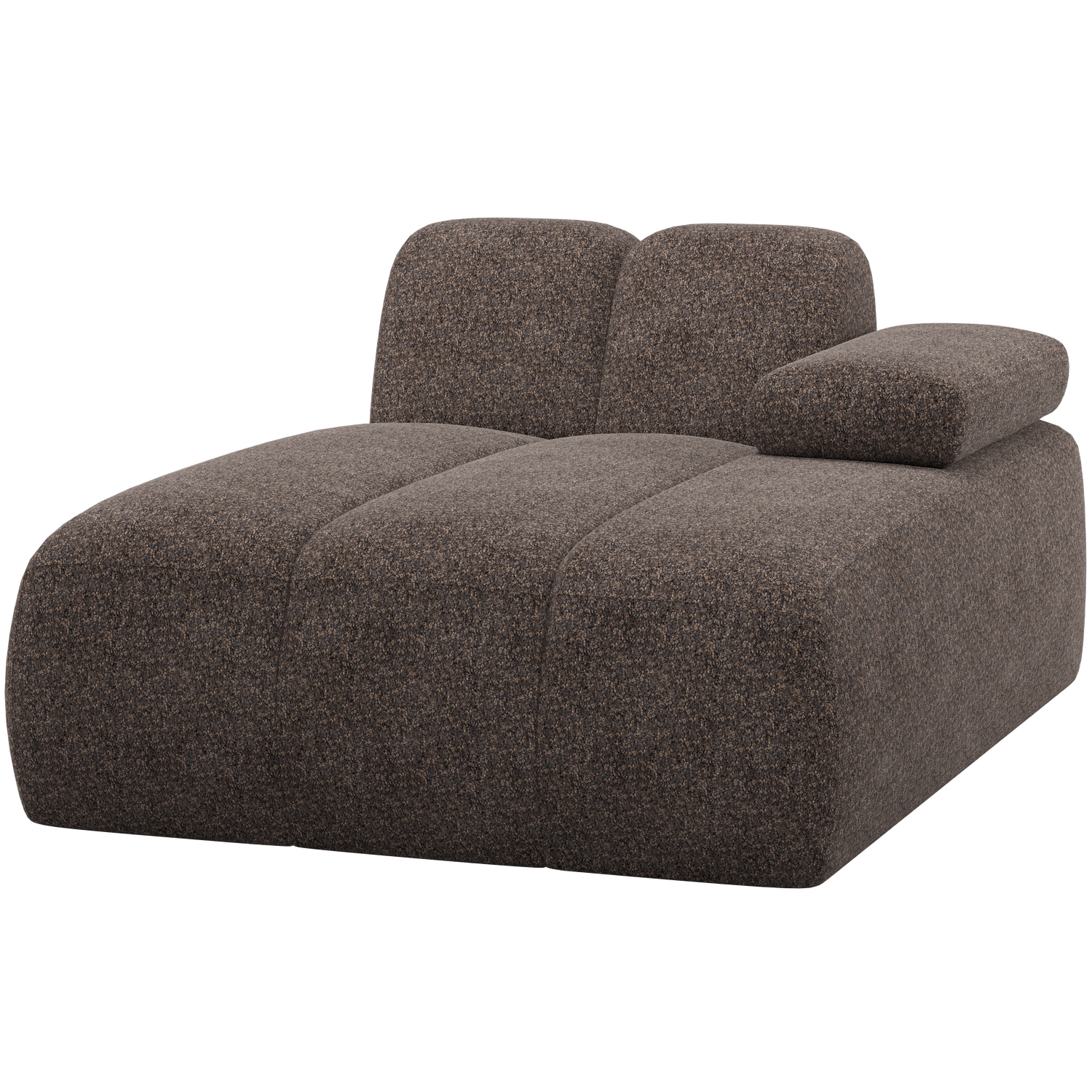 MOJO CHAISE LONGUE RECHTS WOLLE BRAUN