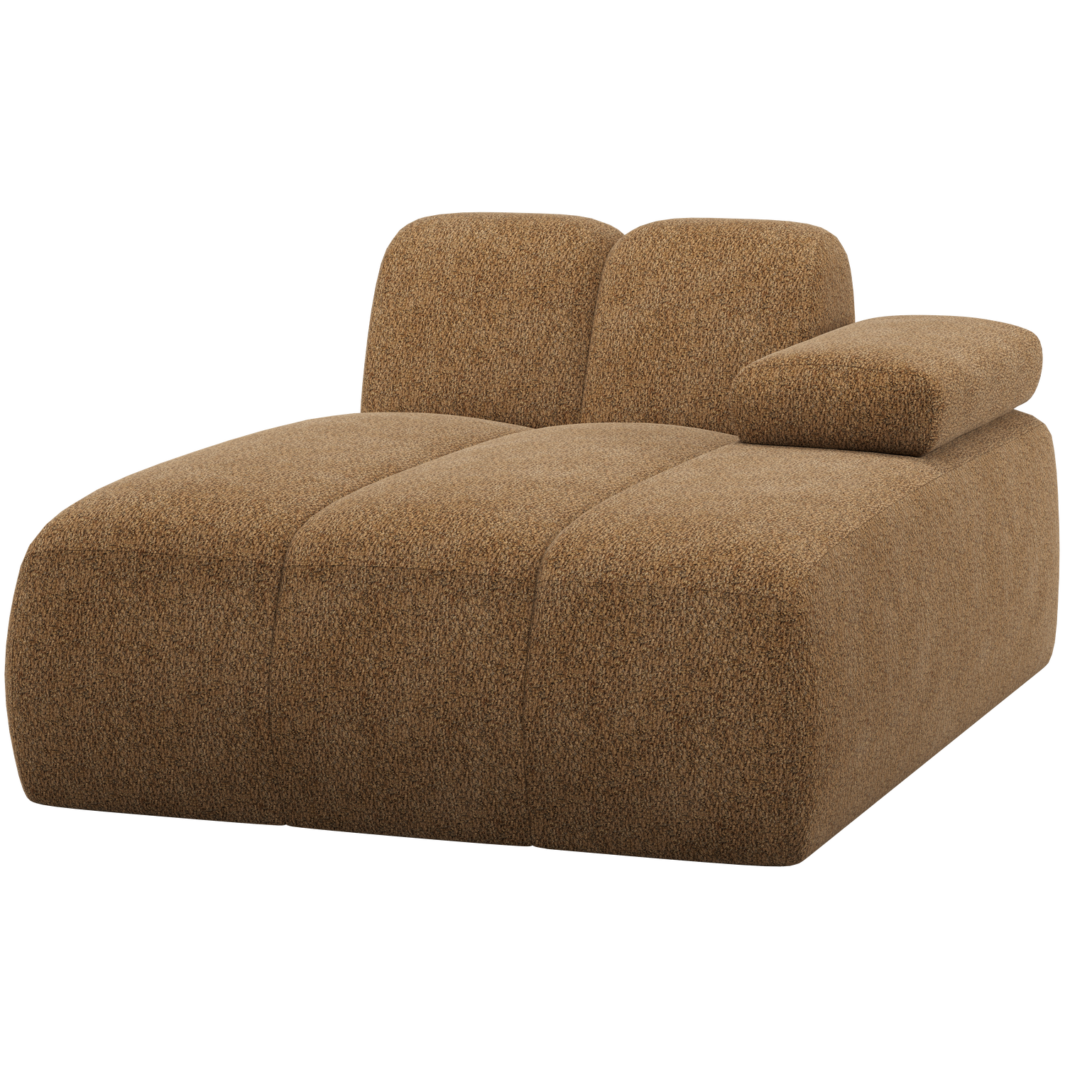 MOJO CHAISE LONGUE RECHTS WOLLE HONIGELB