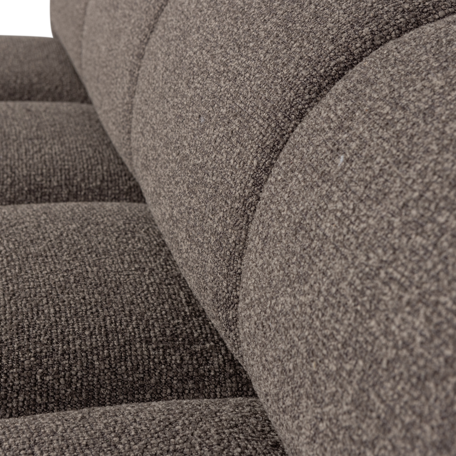 MOJO BANK 164CM MIT RUCKENLEHNE BOUCLE BRAUN MELIERT