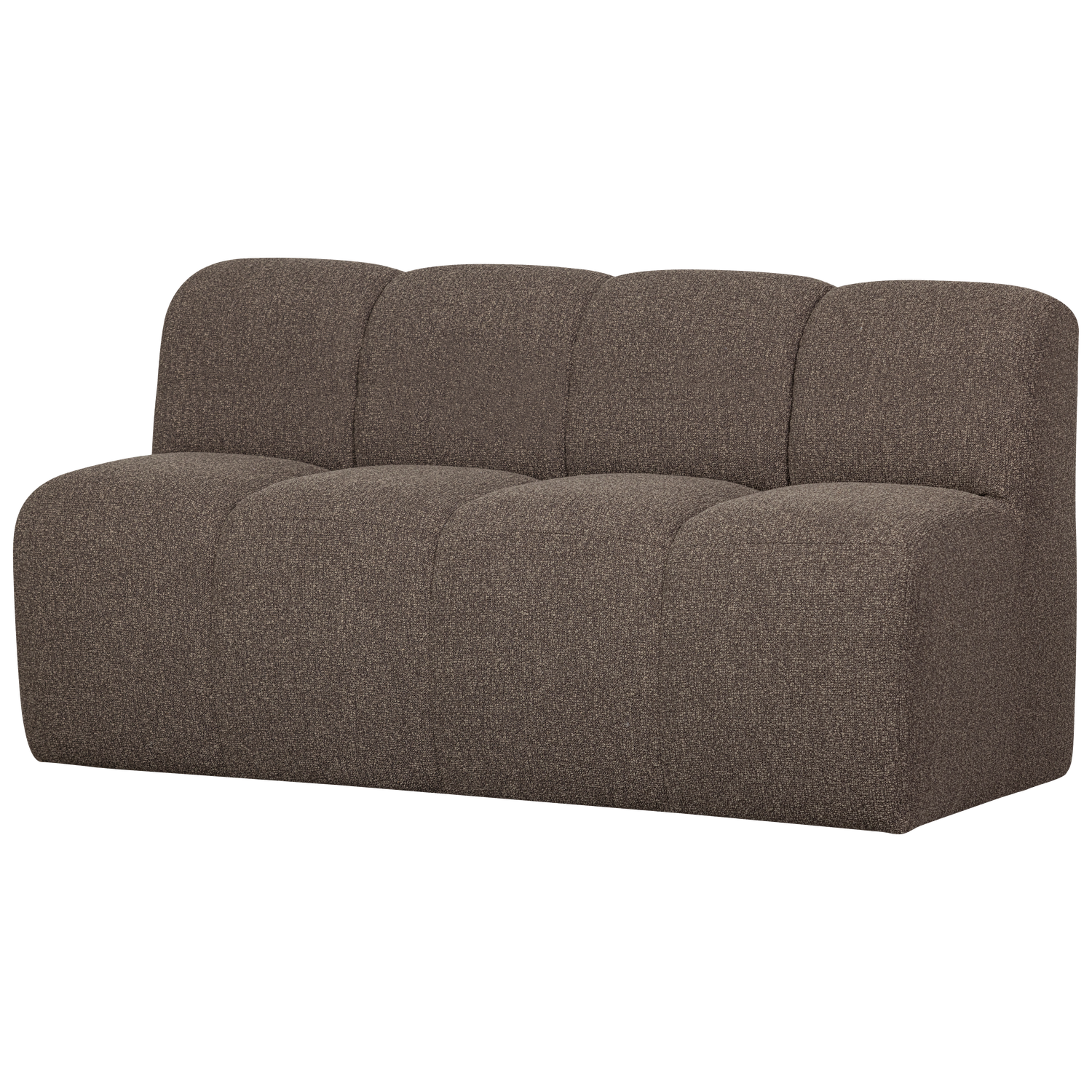 MOJO BANK 164CM MIT RUCKENLEHNE BOUCLE BRAUN MELIERT