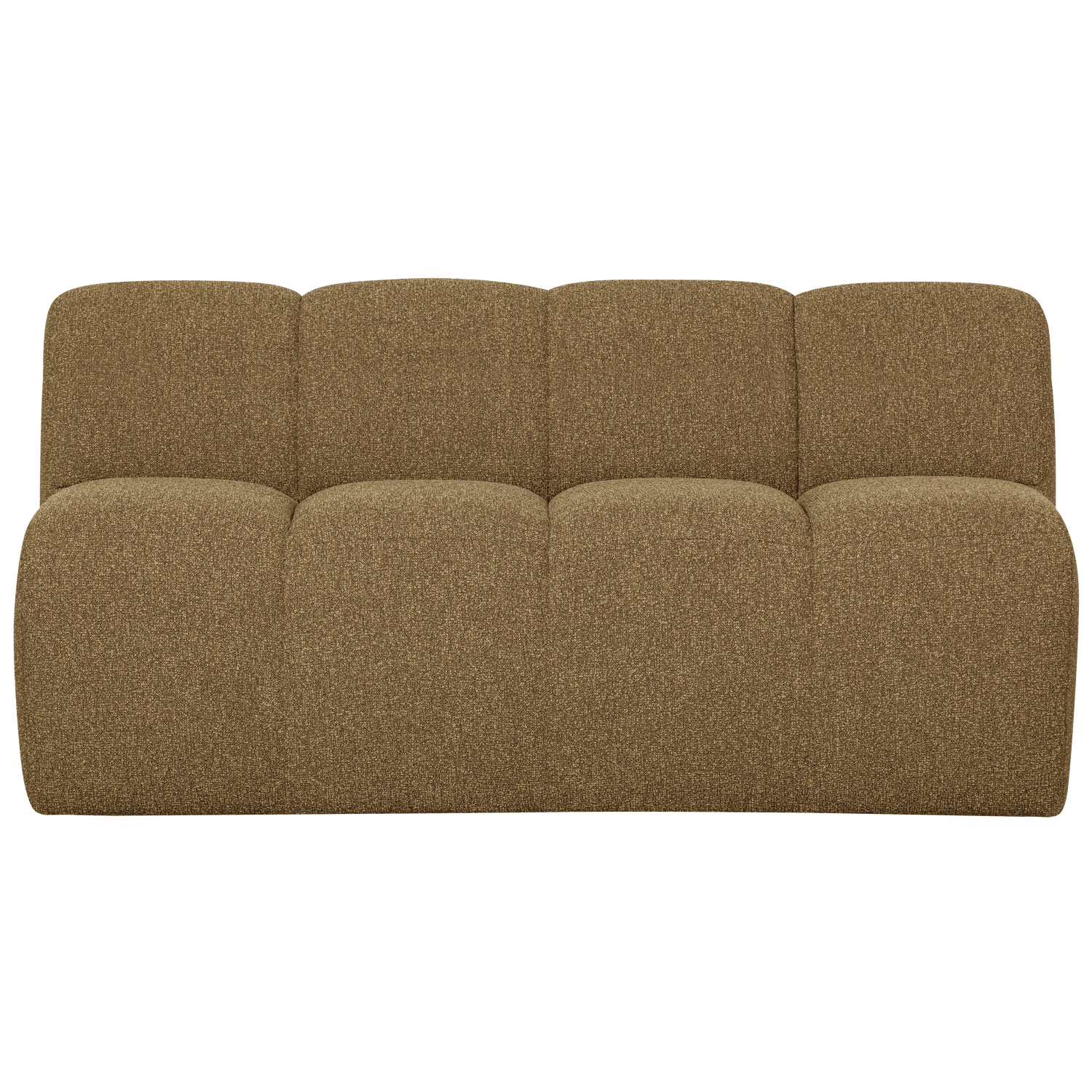 MOJO BANK 164CM MIT RUCKENLEHNE BOUCLE GELB/BRAUN MELIERT