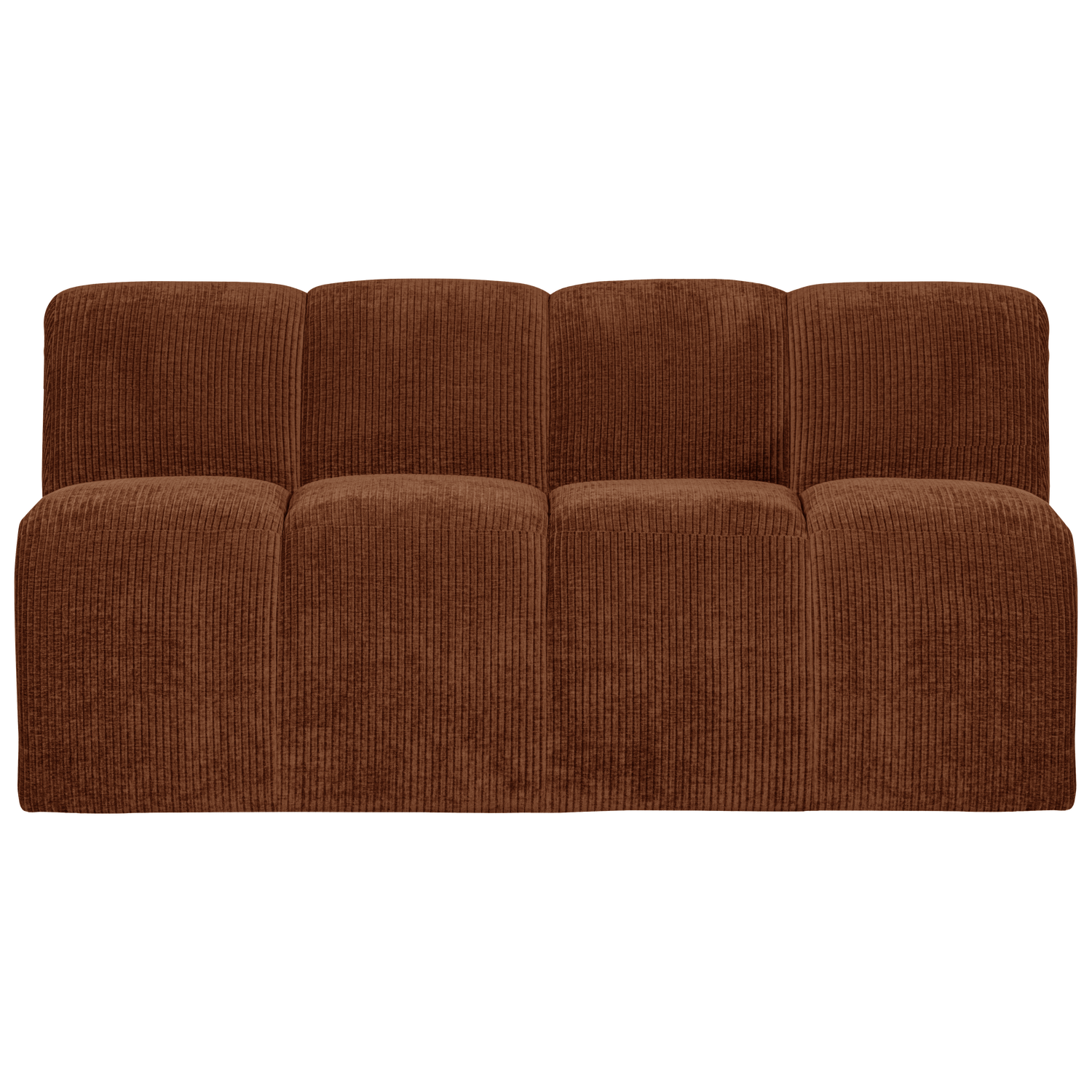 MOJO BANK 164CM MIT RUCKENLEHNE GERIPPTER WEBSTOFF ROSTBRAUN