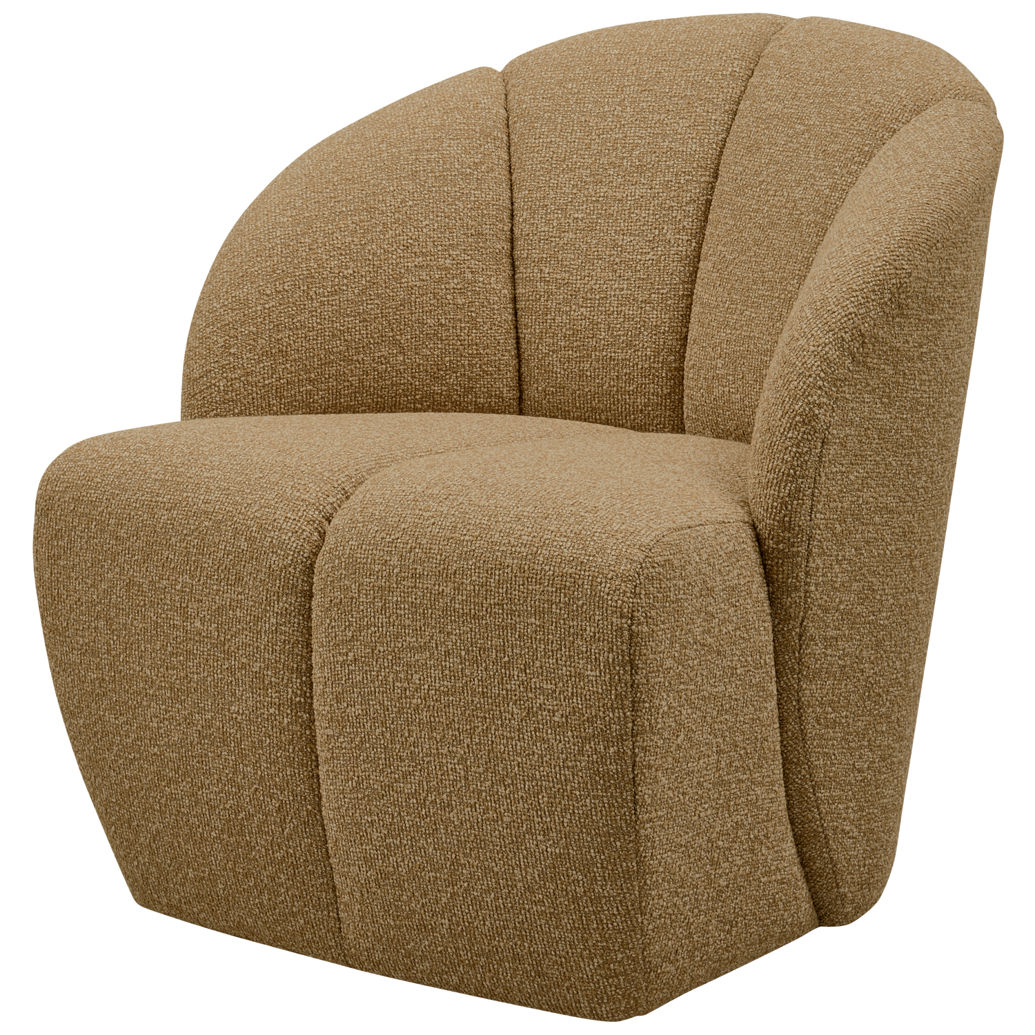 MOJO DREHSESSEL BOUCLE GELB/BRAUN MELIERT