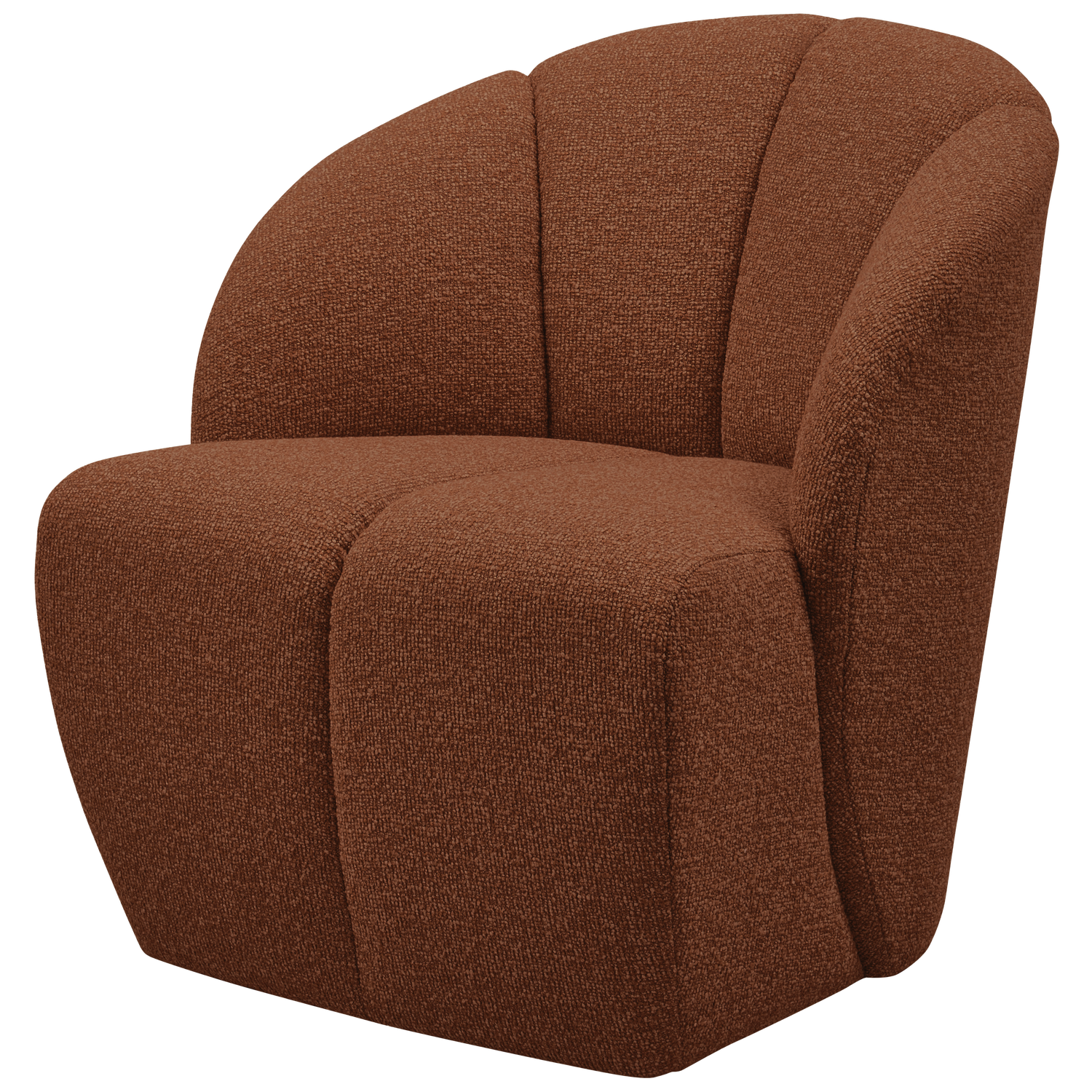 MOJO DREHSESSEL BOUCLE ROSTBRAUN MELIERT