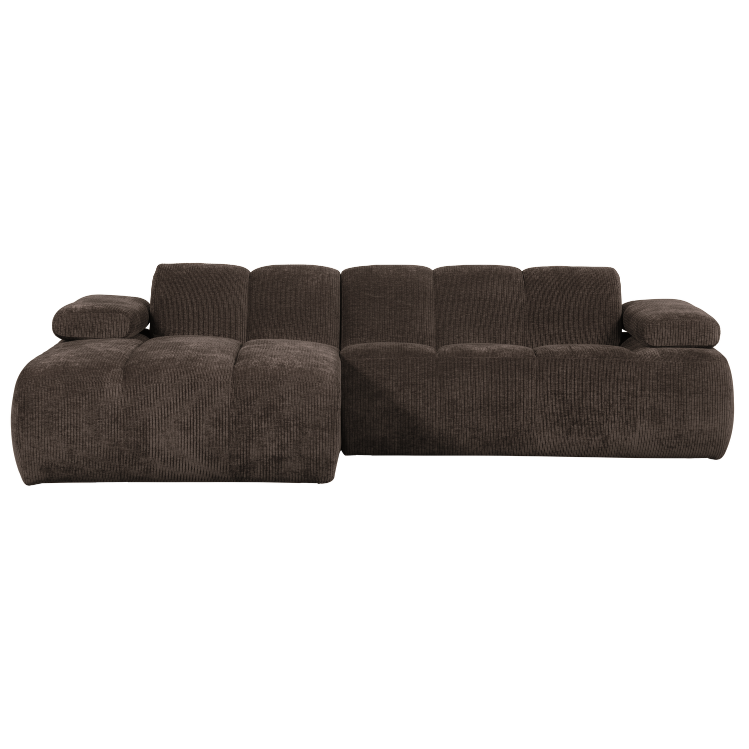 MOJO CHAISE LONGUE SOFA LINKS GERIPPTER STOFFBRAUN