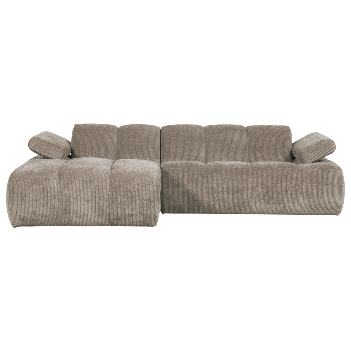 MOJO CHAISE LONGUE SOFA LINKS GERIPPTER STOFFDUNKLER SAND