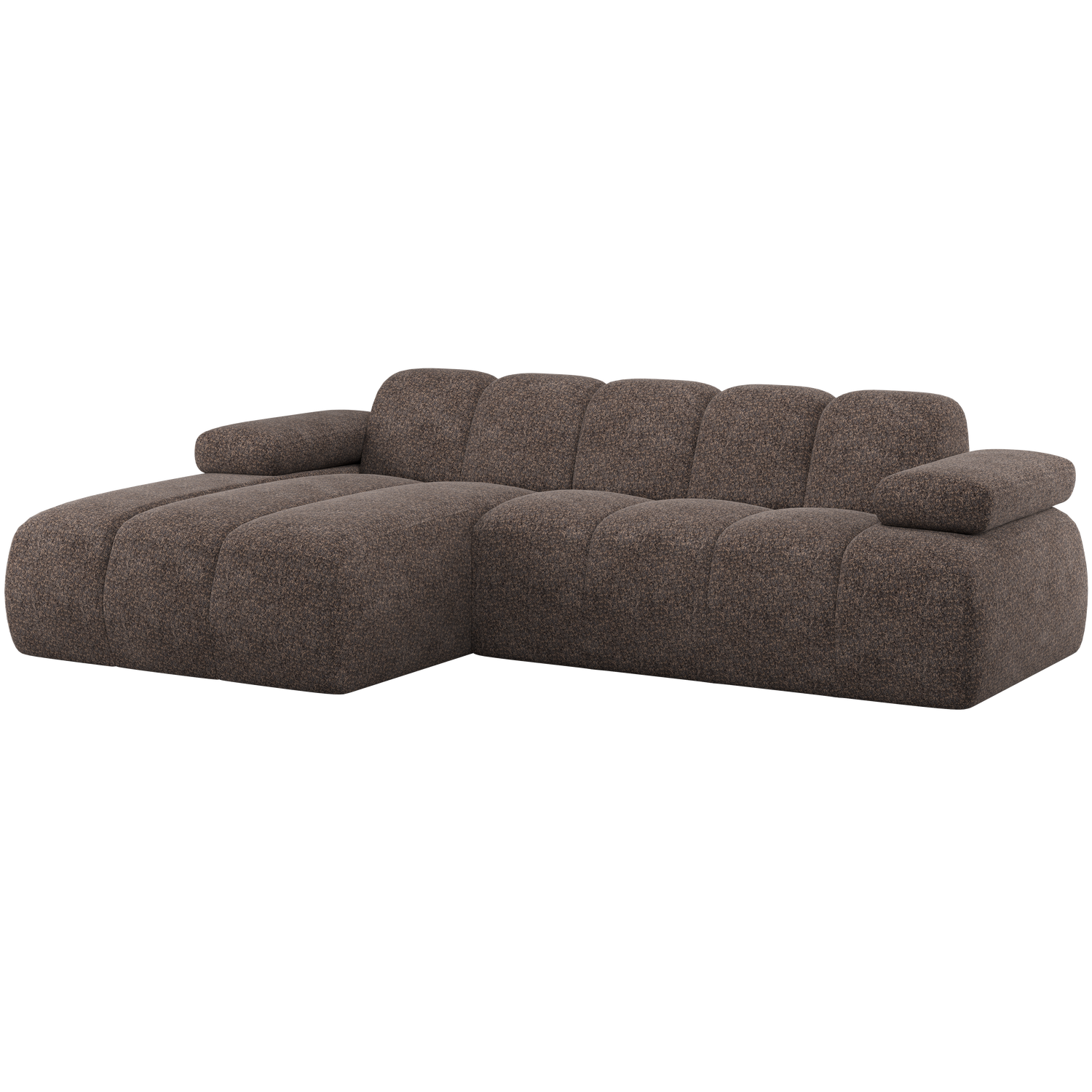 MOJO CHAISELONGUE SOFA LINKS WOLLE DUNKLER BRAUN
