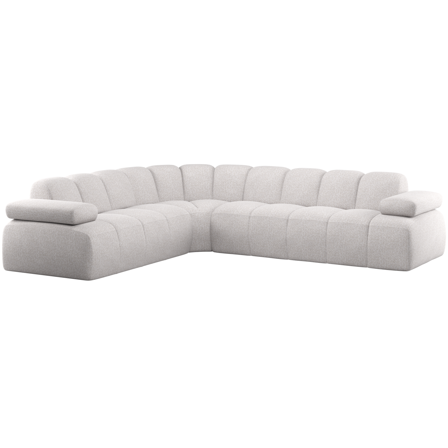 MOJO ECKBANK LINKS WOLLE BOUCLE ECRU MELANGE