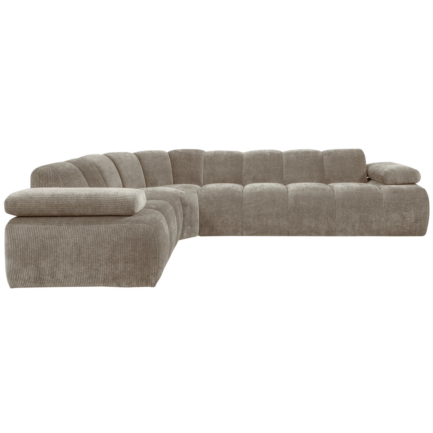 MOJO ECK SOFA LINKS GERIPPTER WEBSTOFF DUNKELSAND
