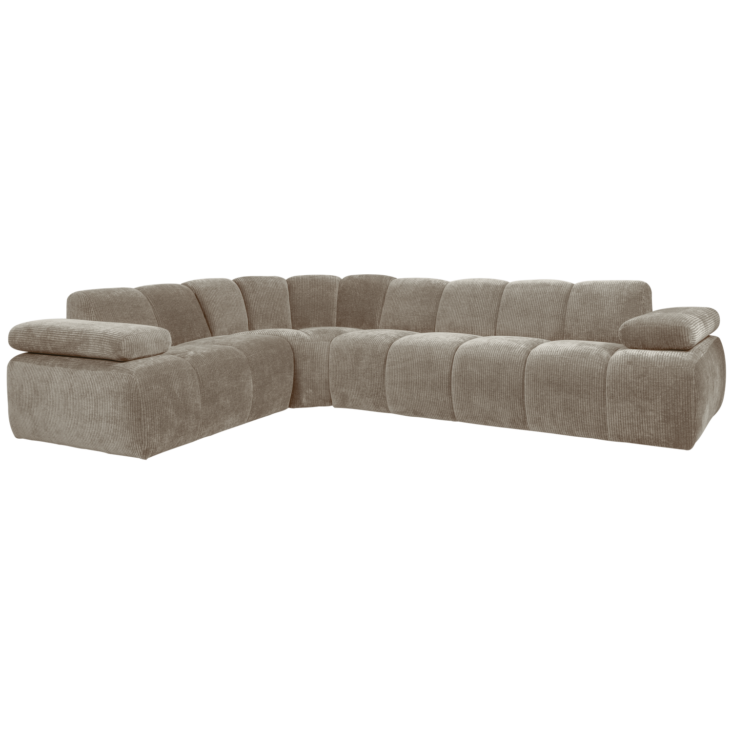 MOJO ECK SOFA LINKS GERIPPTER WEBSTOFF DUNKELSAND