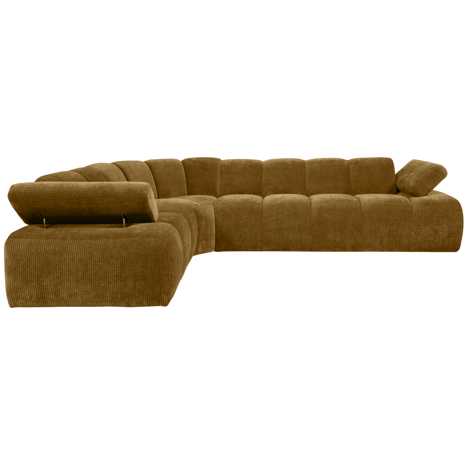 MOJO ECK SOFA LINKS GERIPPTER WEBSTOFF HONIGGELB