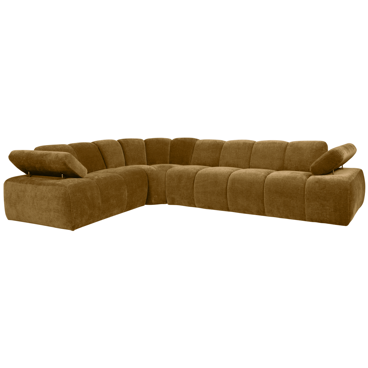 MOJO ECK SOFA LINKS GERIPPTER WEBSTOFF HONIGGELB