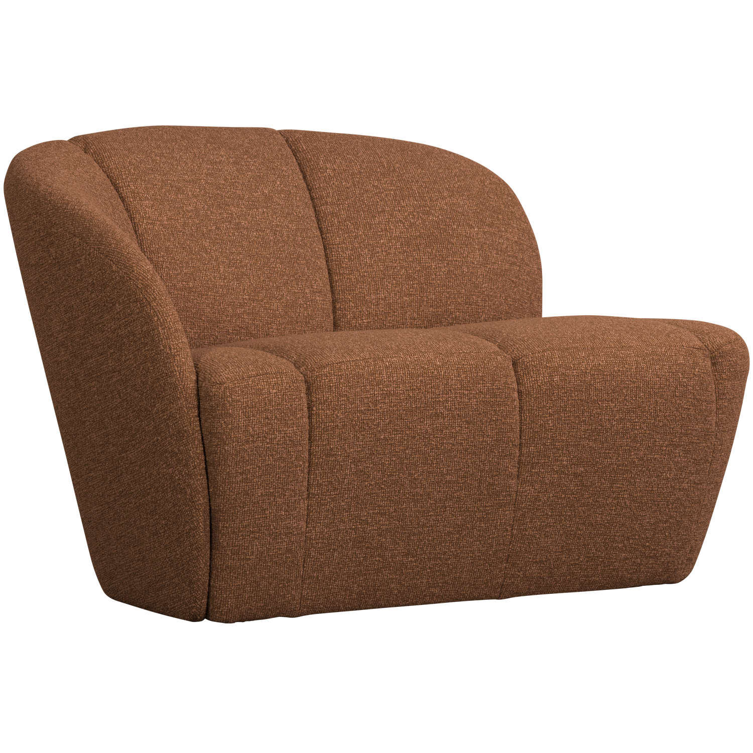 MOJO 2-SITZER BANK LINKS BOUCLE ROSTBRAUN MELIERT