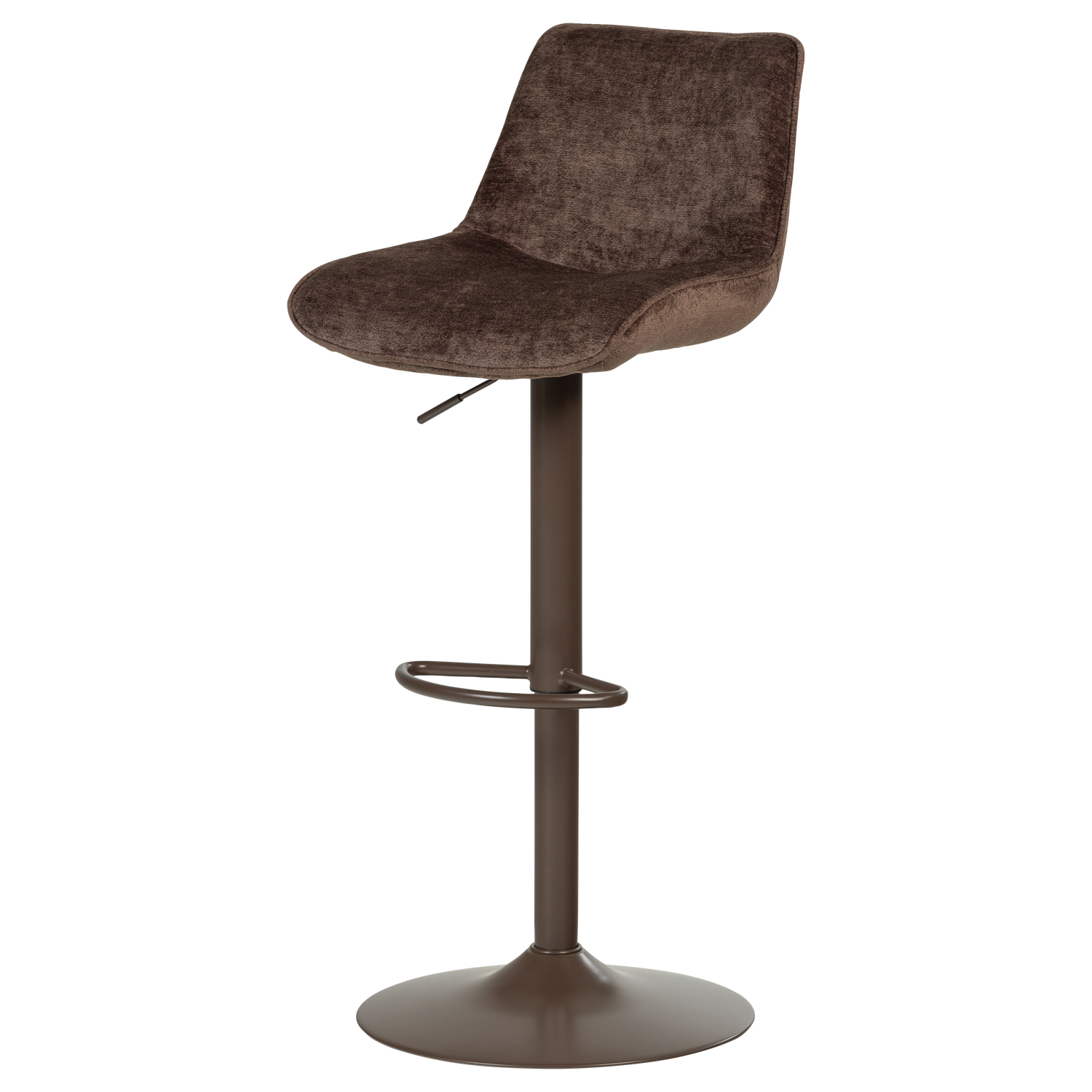 MARTEN HÖHENVERSTELLBARER BARHOCKER CHENILLE DUNKELBRAUN