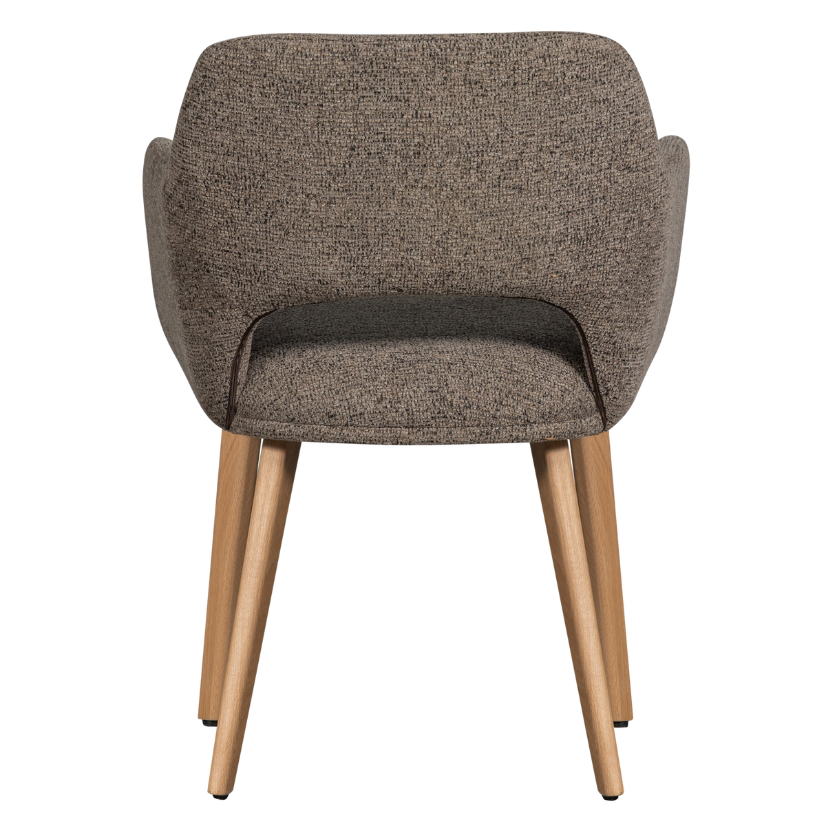 MURAT ESSZIMMERSTUHL TAUPE MIT HOLZFUSS NATUR