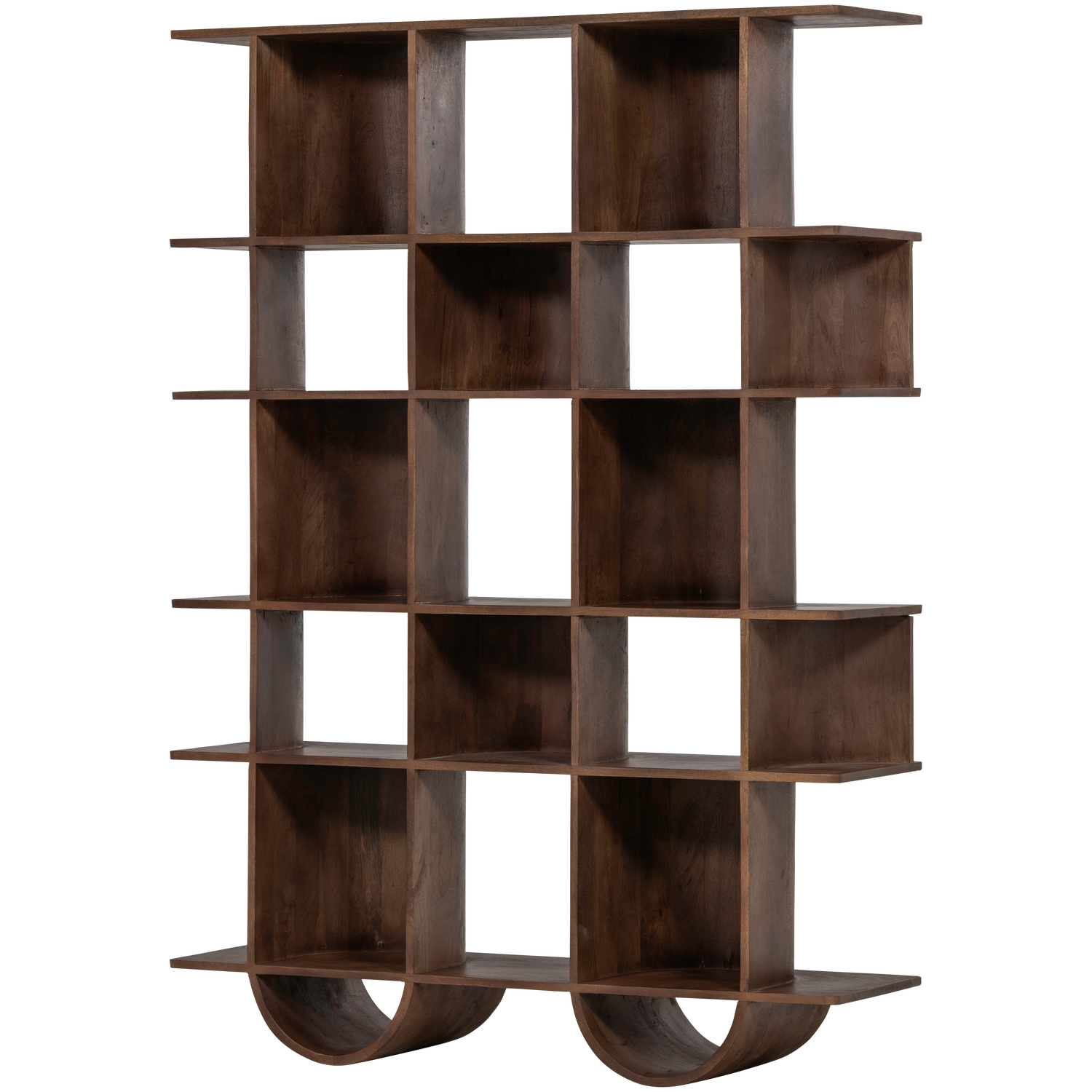 SINNE BUCHERREGAL MANGO HOLZ NUSSBAUM 180x130CM