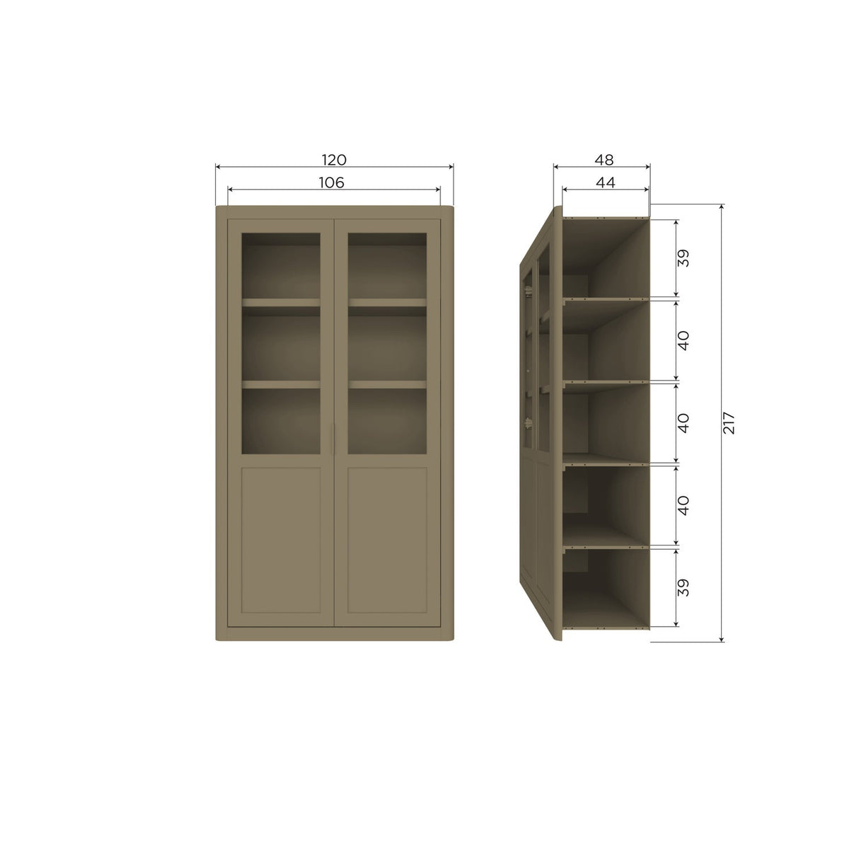 GUNNAR BUFFETSCHRANK KIEFER MUD [fsc]