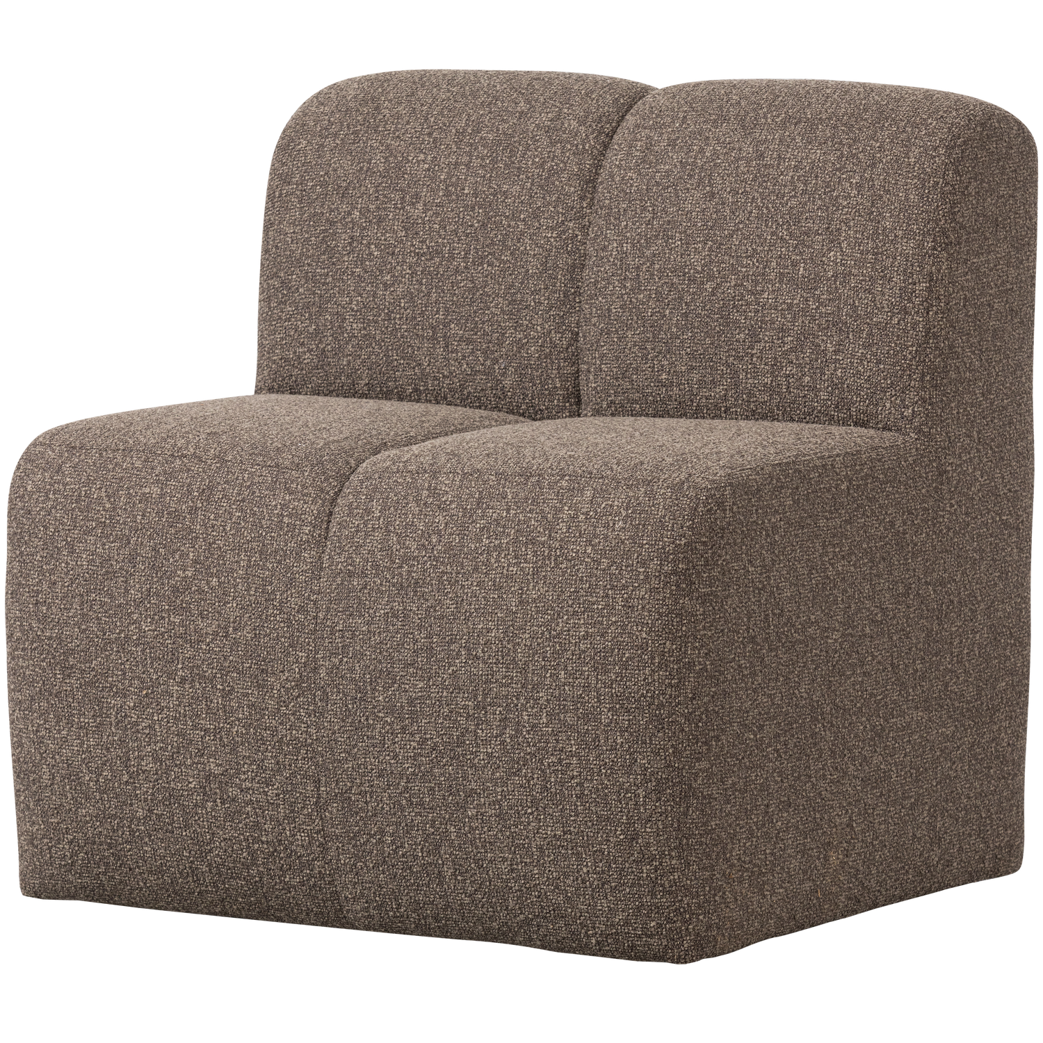 MOJO ESSBANK 84CM MIT RÜCKENLEHNE BOUCLE BRAUN MELANGE