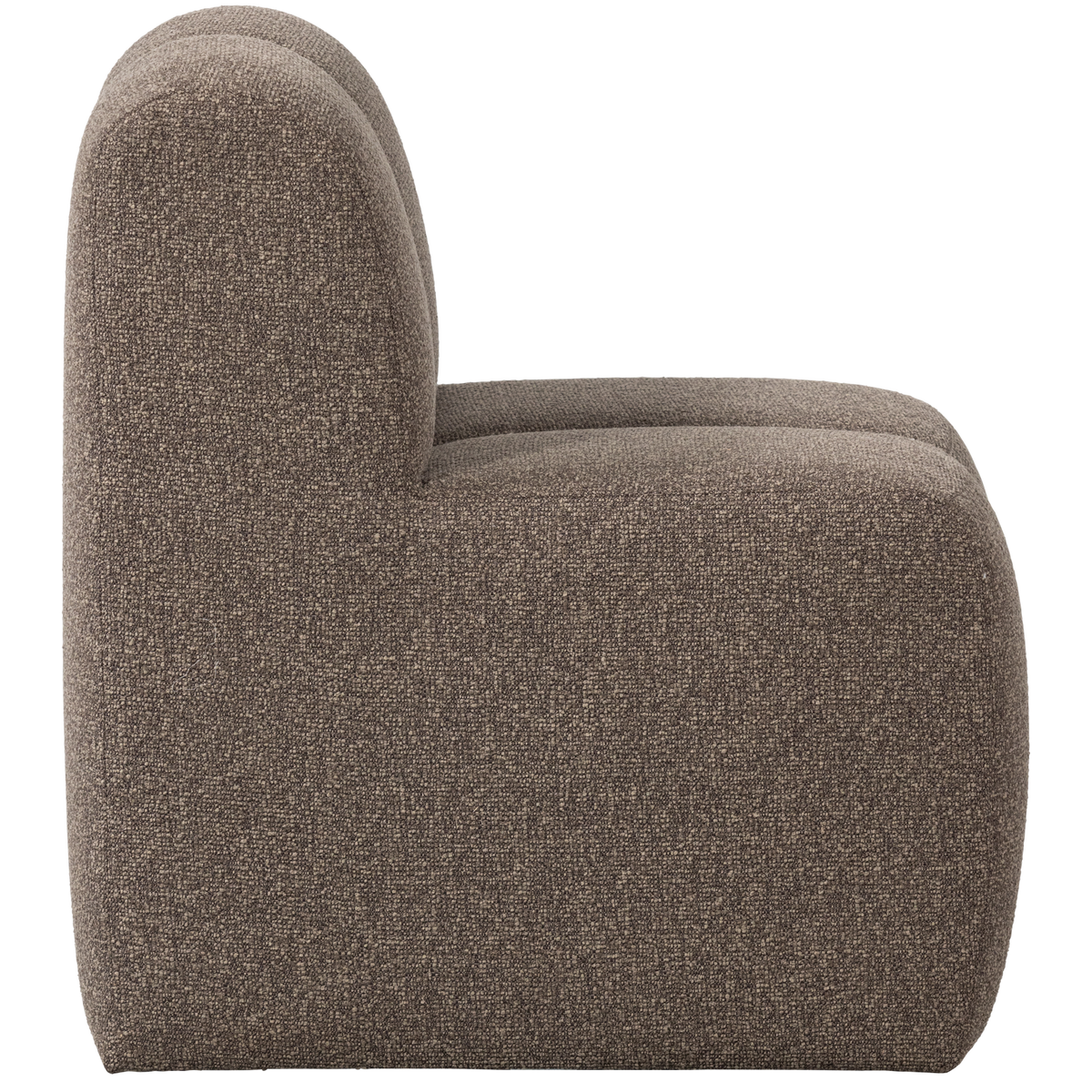 MOJO ESSBANK 84CM MIT RÜCKENLEHNE BOUCLE BRAUN MELANGE