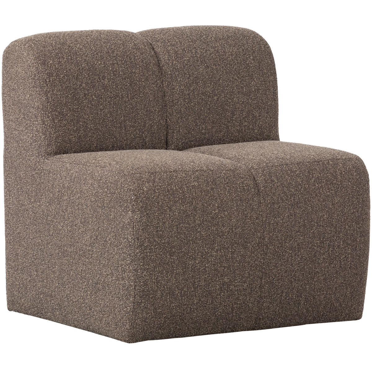 MOJO ESSBANK 84CM MIT RÜCKENLEHNE BOUCLE BRAUN MELANGE