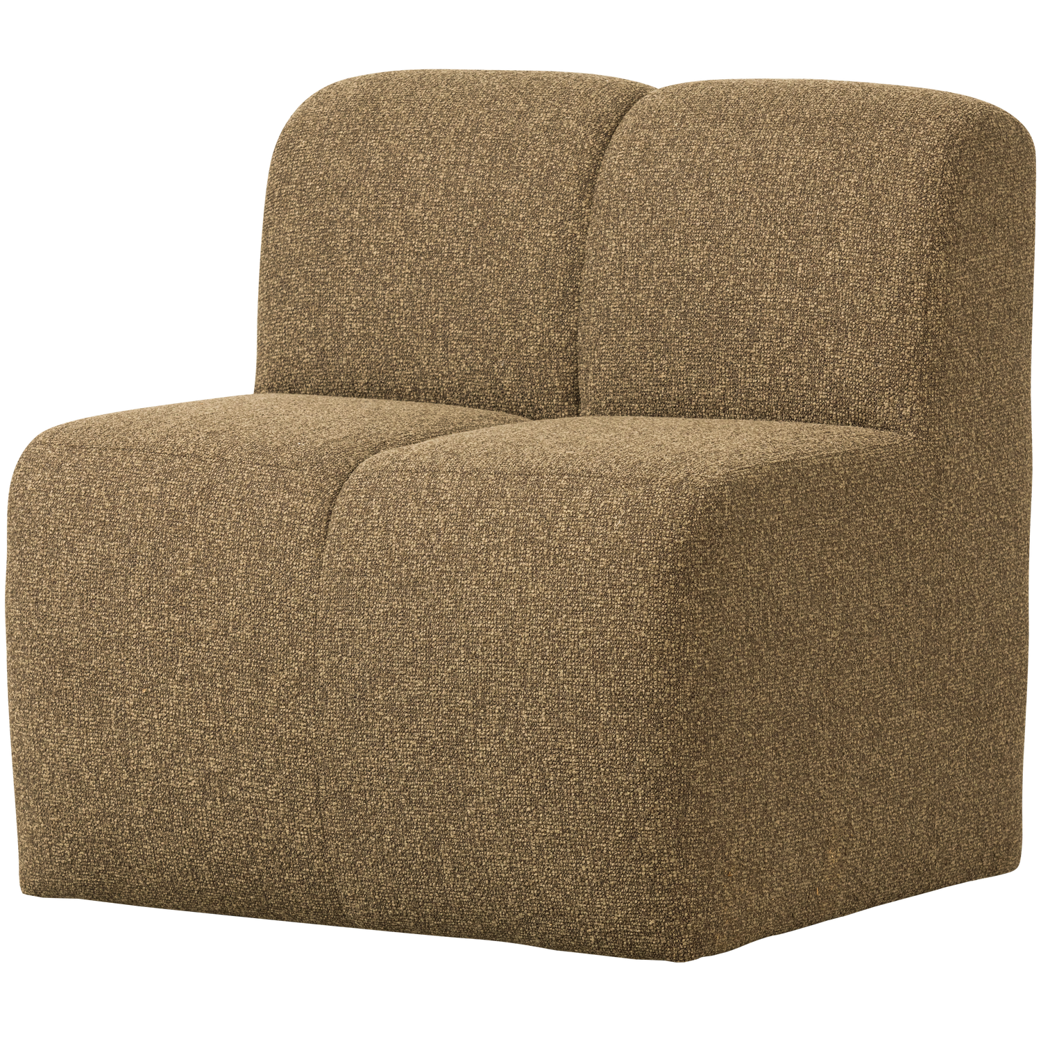 MOJO ESSBANK 84CM MIT RÜCKENLEHNE BOUCLE GELBBRAUN MELANGE