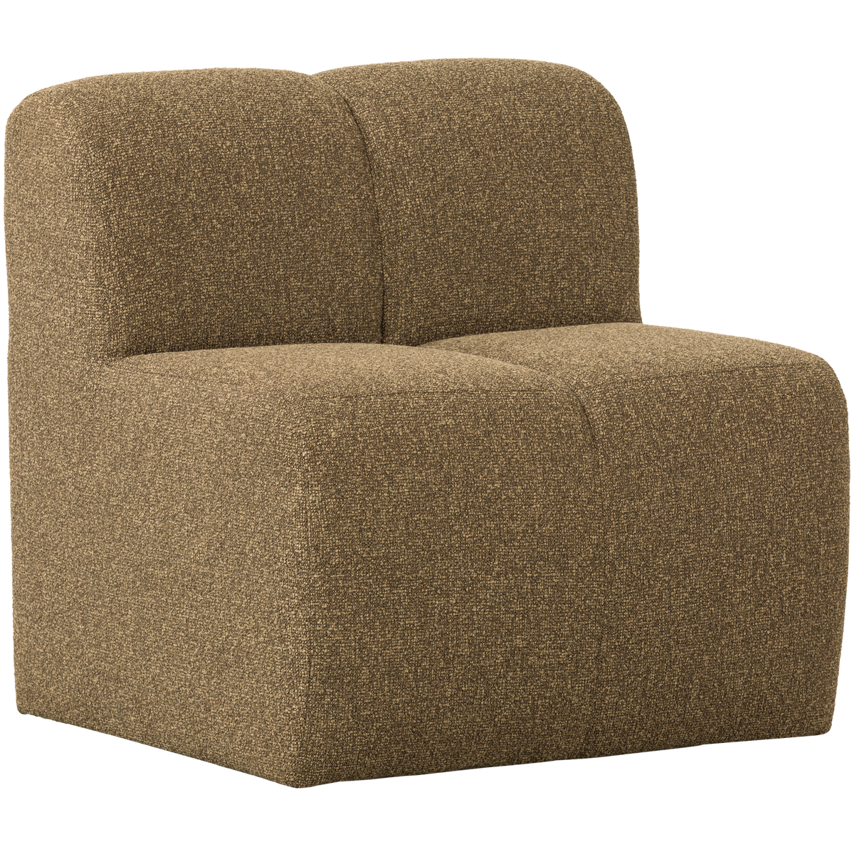 MOJO ESSBANK 84CM MIT RÜCKENLEHNE BOUCLE GELBBRAUN MELANGE