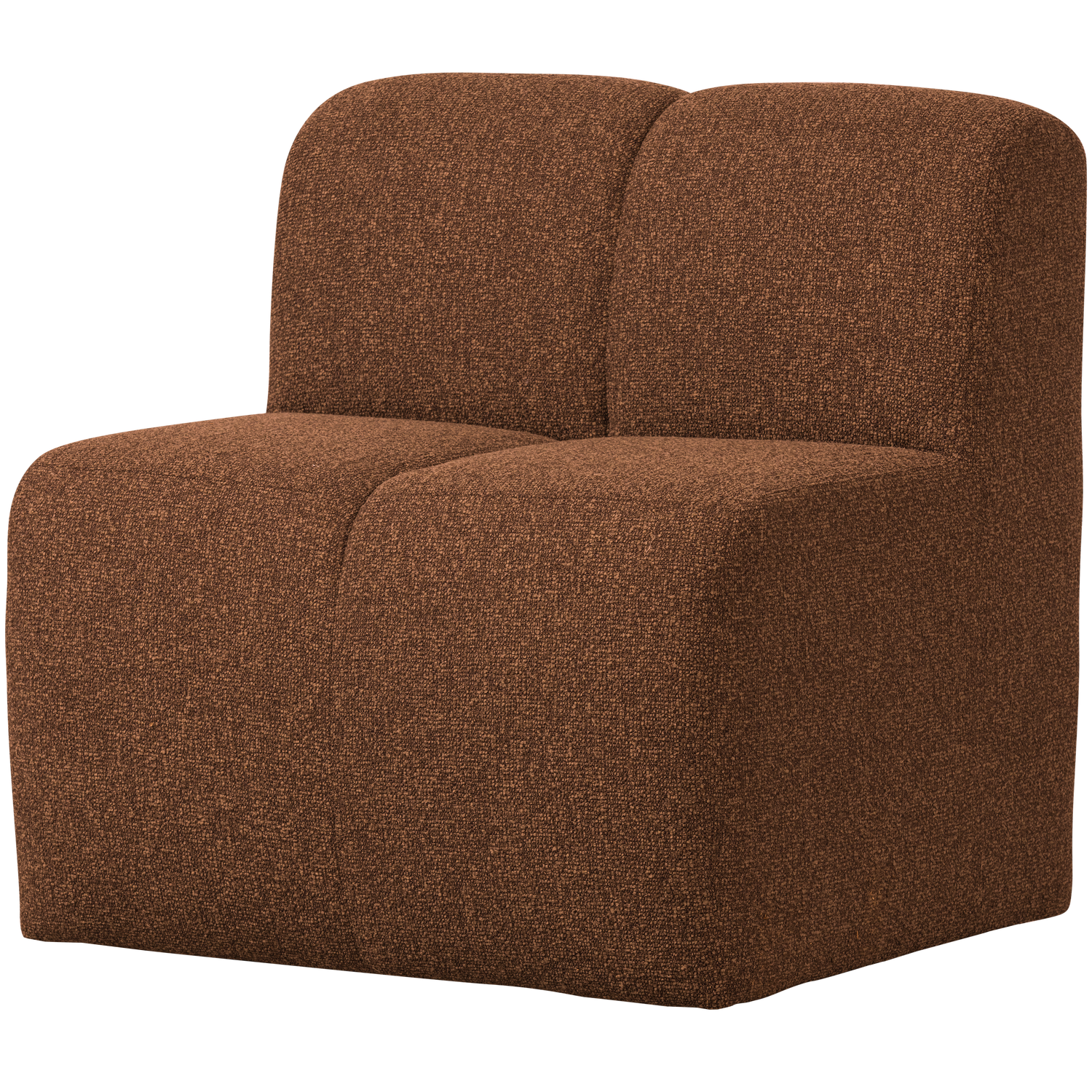 MOJO ESSBANK 84CM MIT RÜCKENLEHNE BOUCLE ROSTBRAUN MELIERT