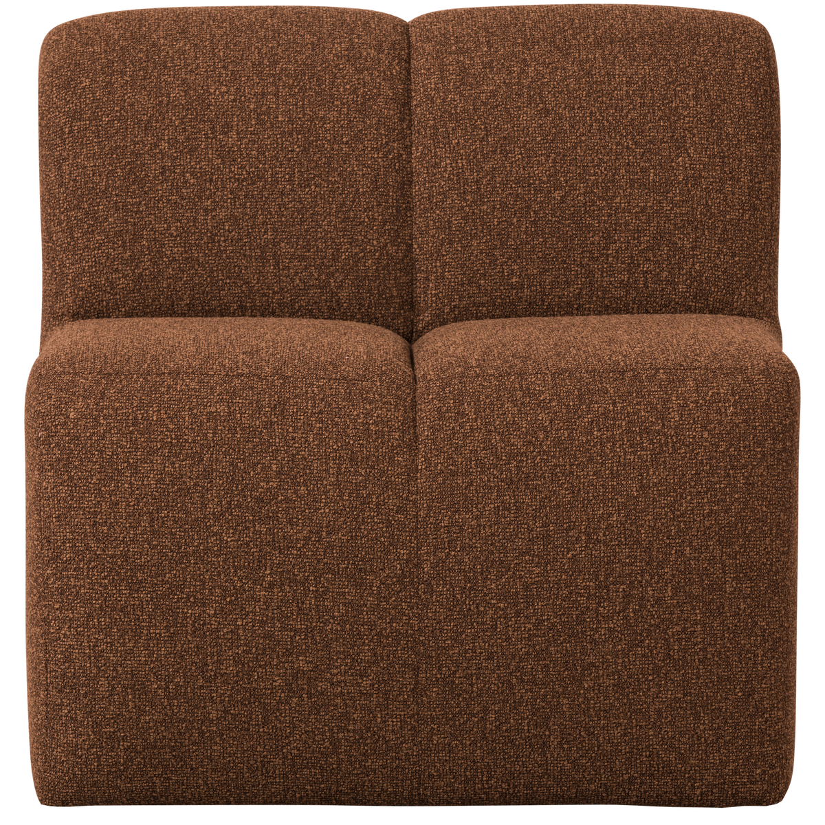 MOJO ESSBANK 84CM MIT RÜCKENLEHNE BOUCLE ROSTBRAUN MELIERT